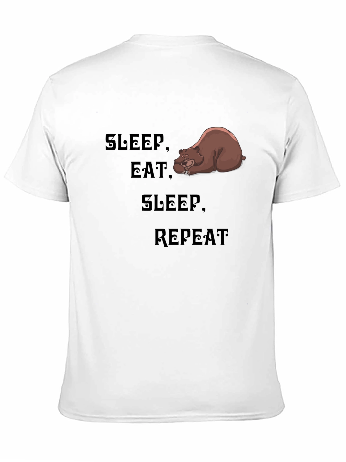 Sleep Eat Repeat Bear Graphic T-Shirt