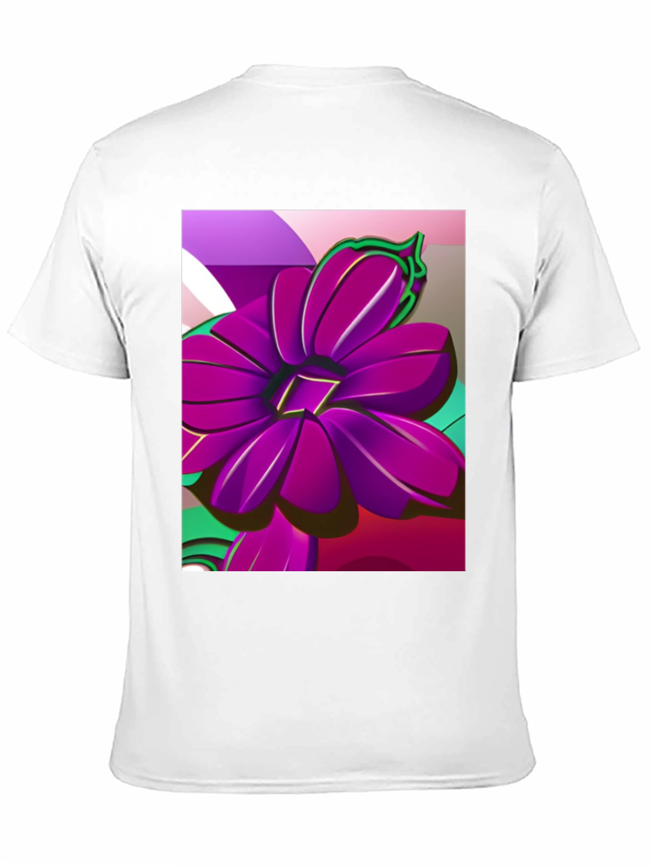 Bold Floral Graphic Tee - Modern Artistic Design