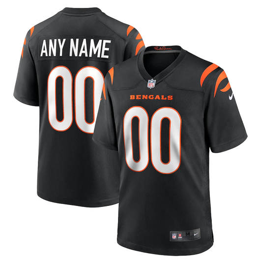 Custom1 Cincinnati Bengals Black Game Jerseys
