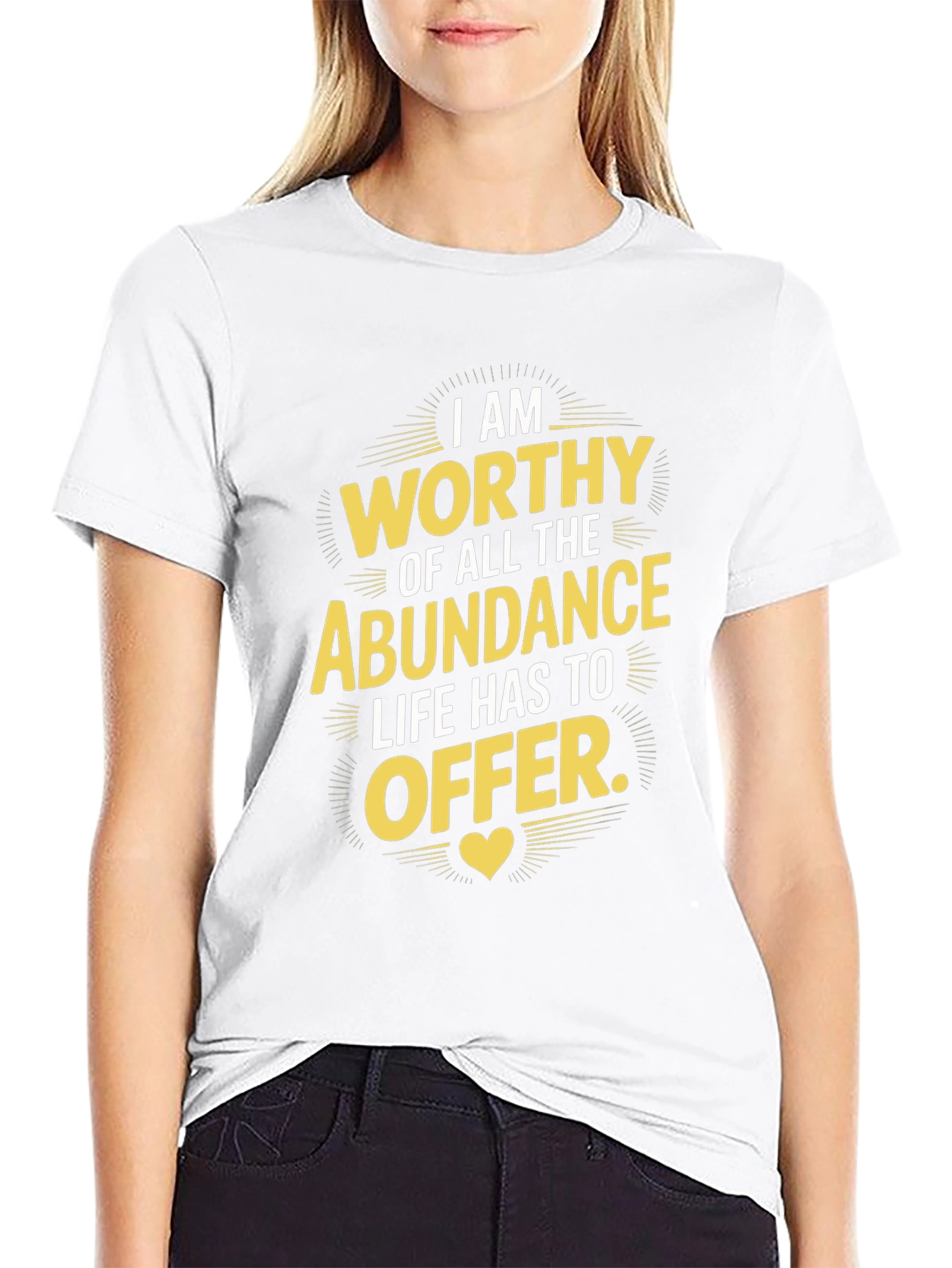 Worthy Abundance T-Shirt - Motivational Graphic Tee