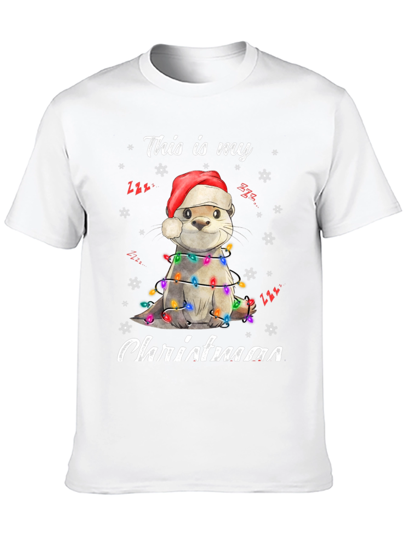 Festive Otter Christmas T-Shirt