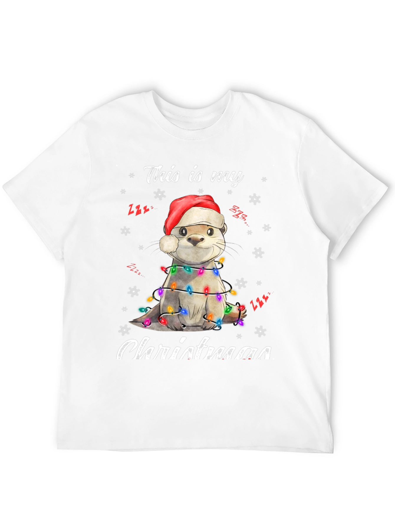 Festive Otter Christmas T-Shirt