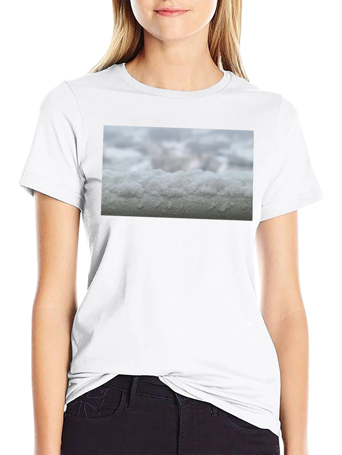 Snowy Surface Graphic Tee - Modern Casual Style