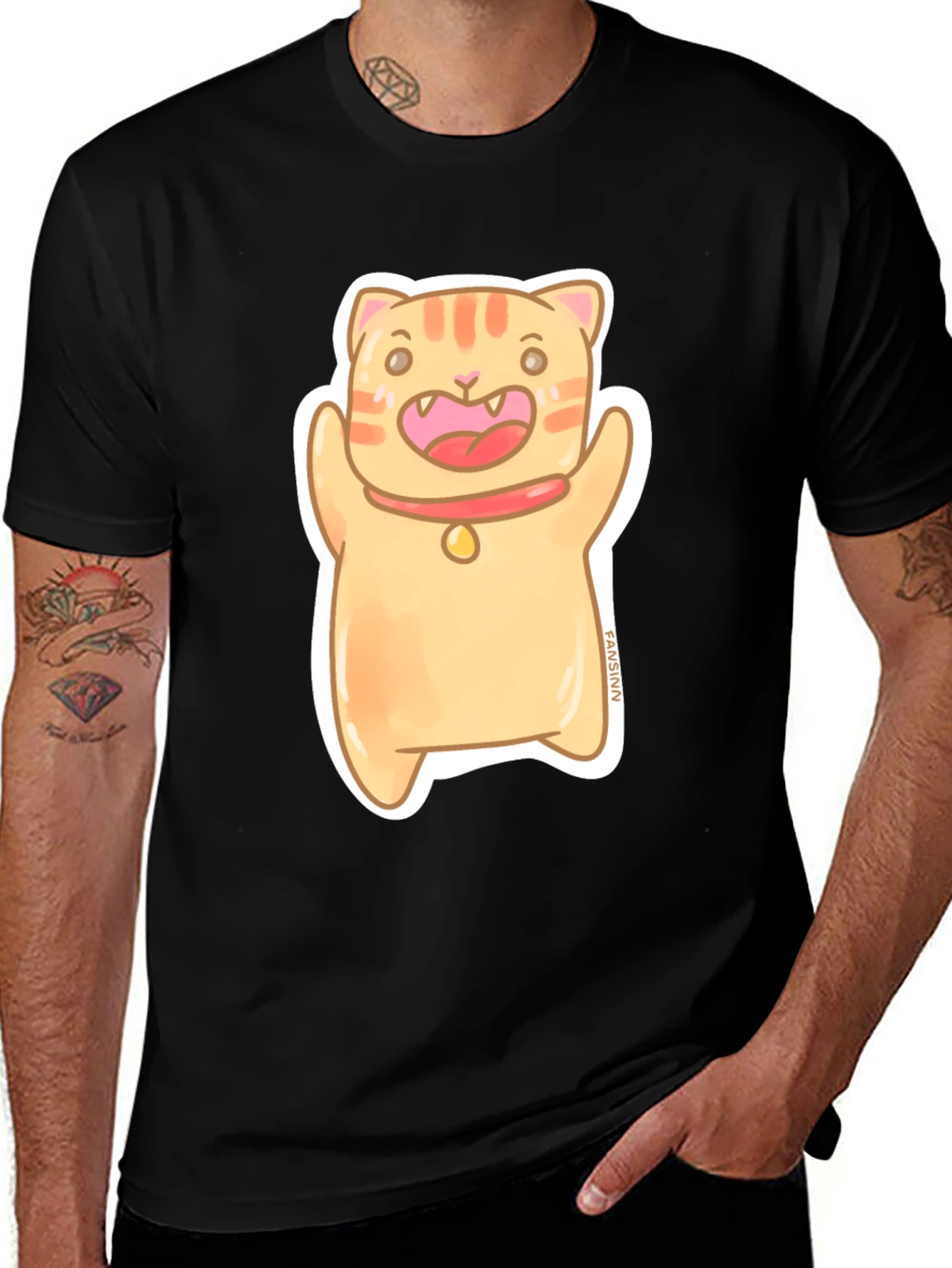 Cute Cat Cartoon Graphic Tee