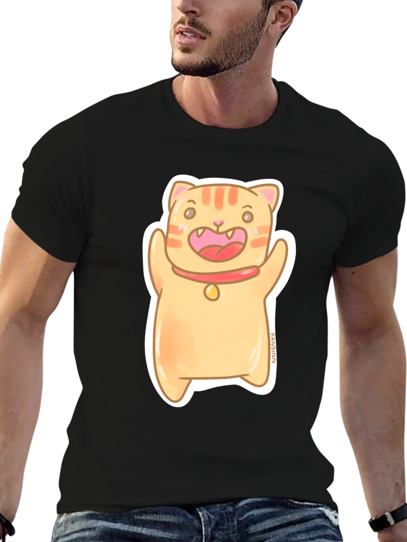 Cute Cat Cartoon Graphic Tee
