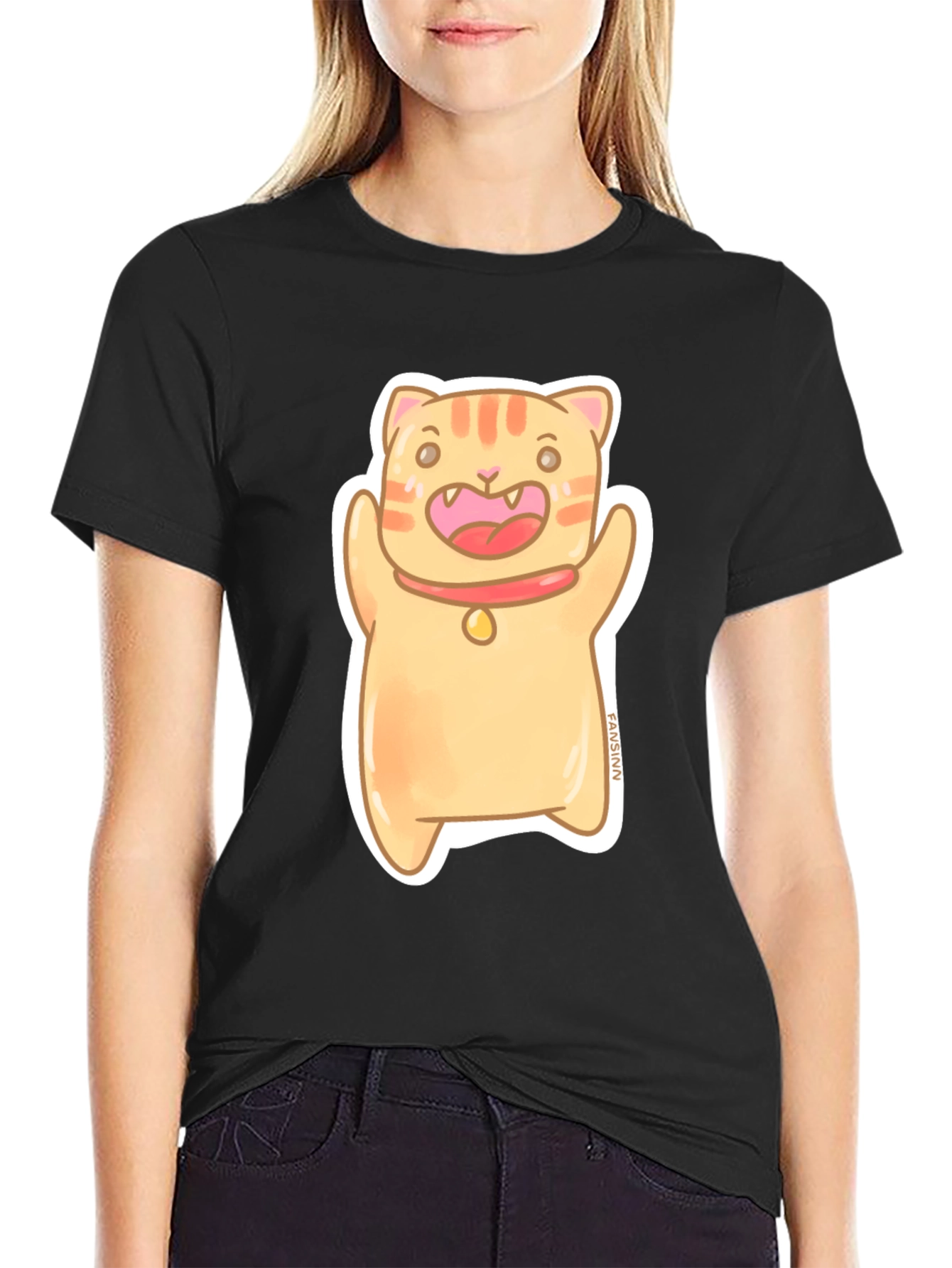 Cute Cat Cartoon Graphic Tee
