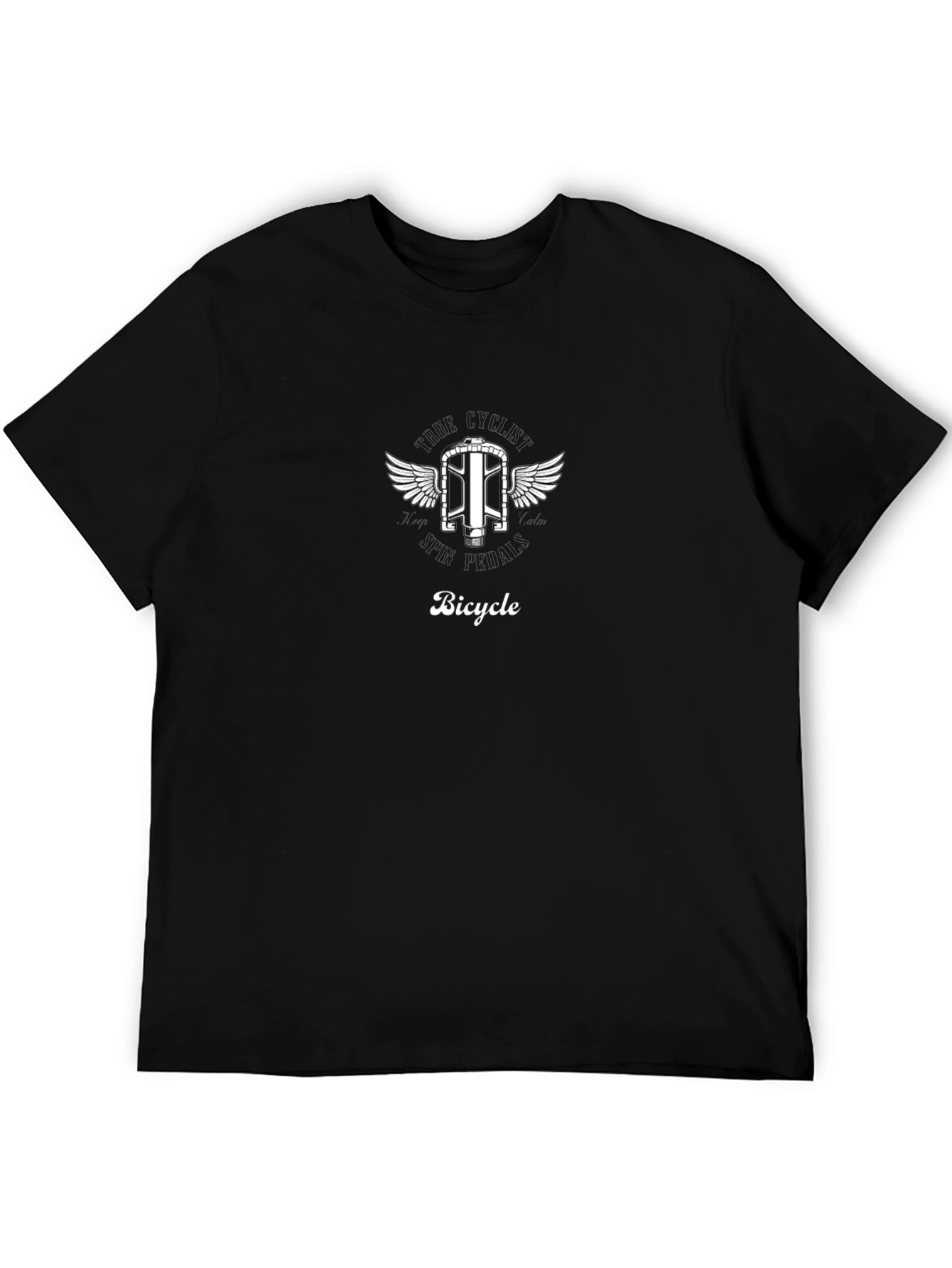 Bicycle Winged Design Graphic T-Shirt