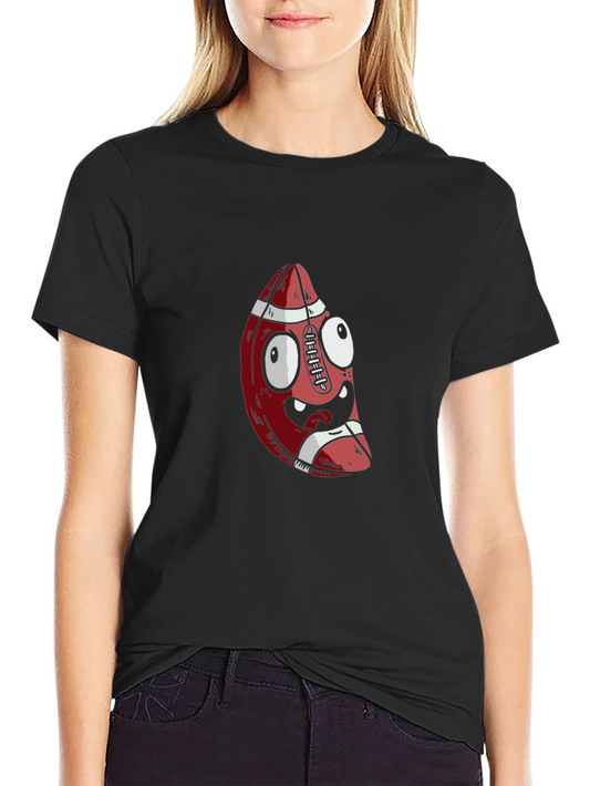 Funny Football Cartoon Graphic T-Shirt