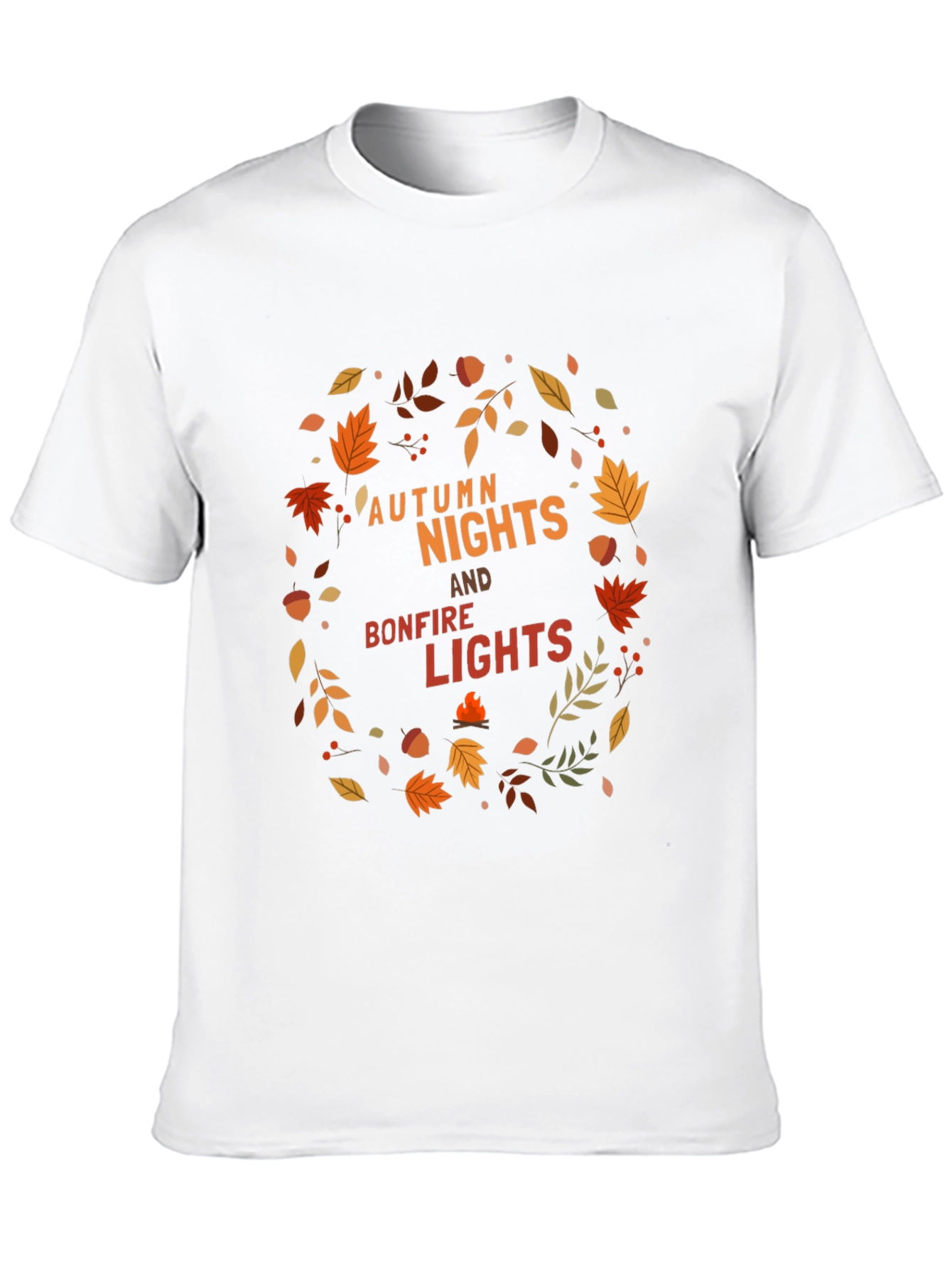 Autumn Nights Bonfire Lights Graphic T-Shirt