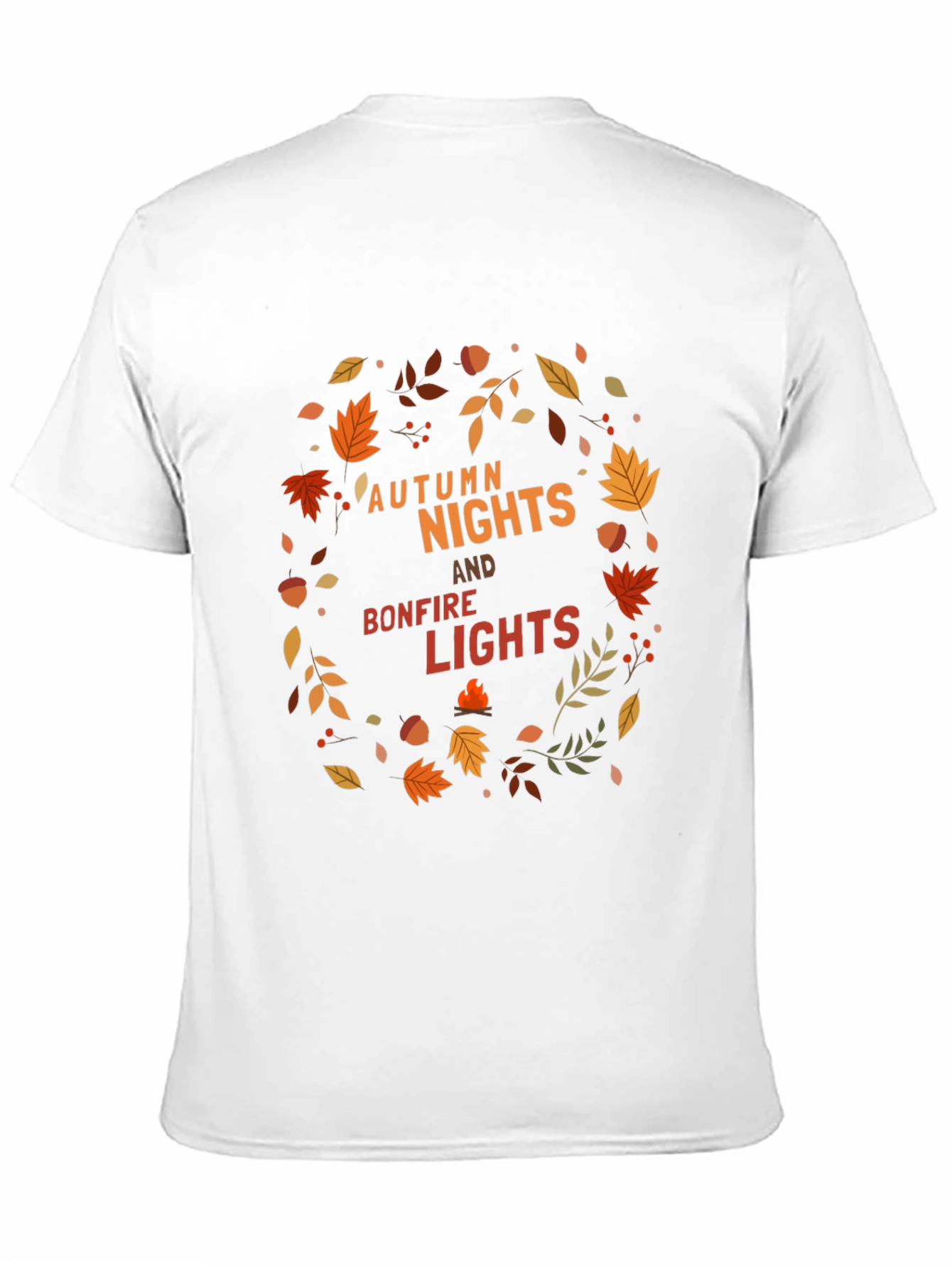 Autumn Nights Bonfire Lights Graphic T-Shirt