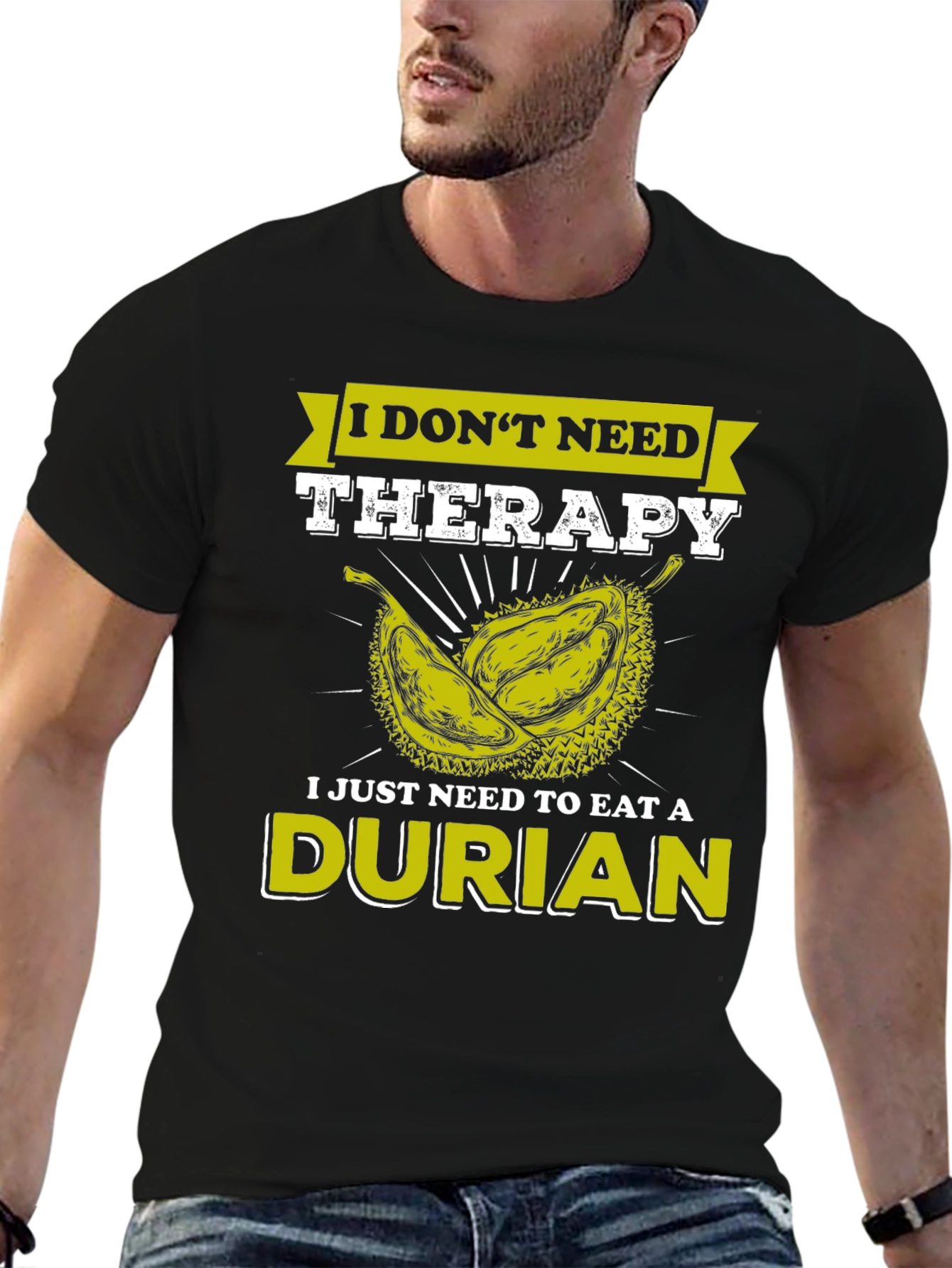Durian Therapy T-Shirt - Novelty Fruit Lover Tee
