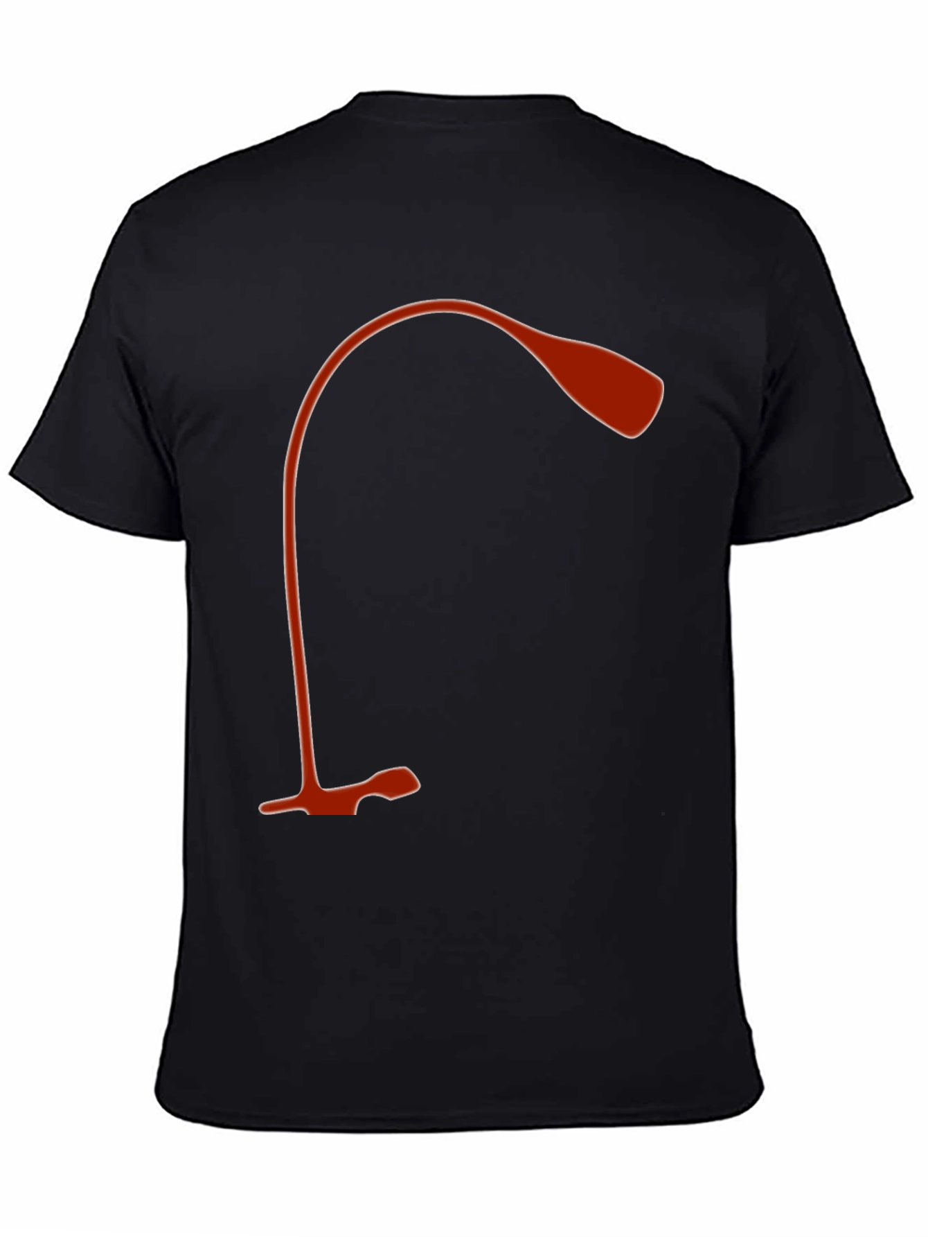 Modern Desk Lamp Graphic Tee - Black Cotton Shirt