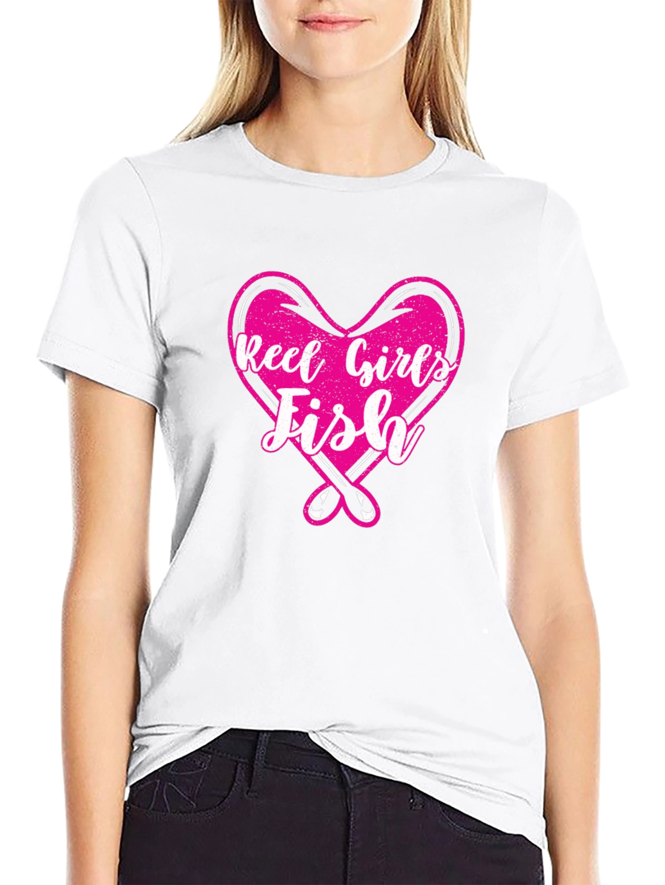 Reel Girls Fish Heart Graphic T-Shirt