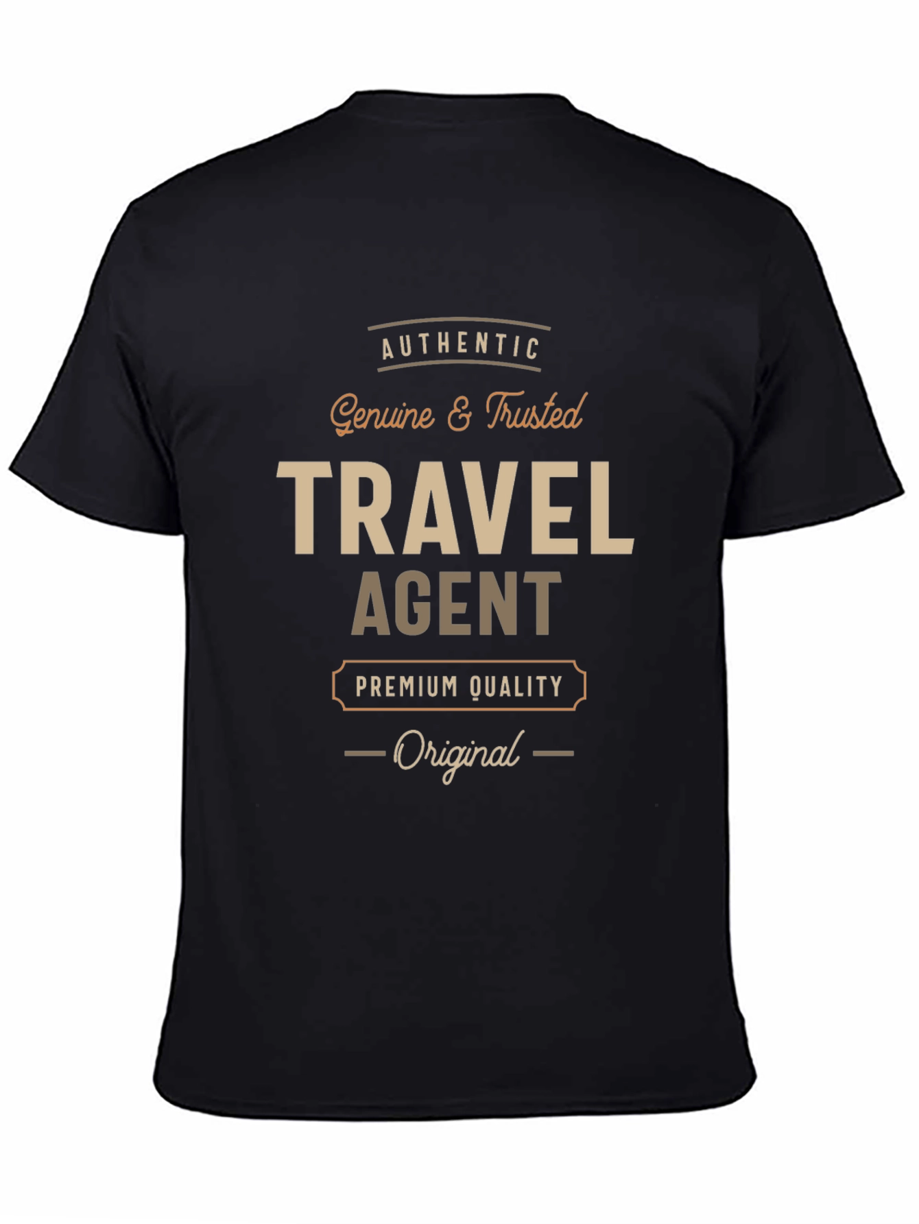 Travel Agent Premium Quality Black T-Shirt