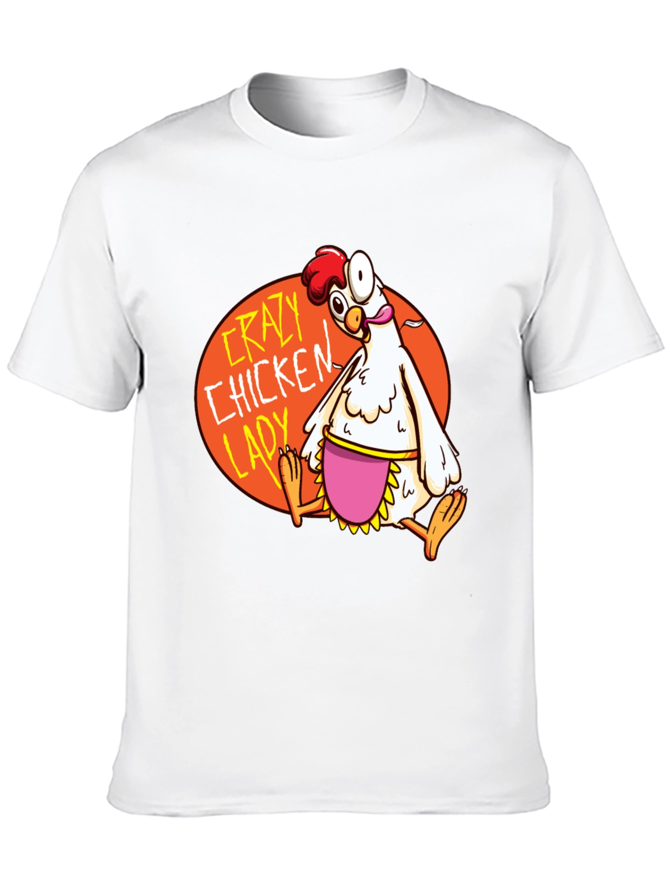Crazy Chicken Lady Graphic T-Shirt - Black