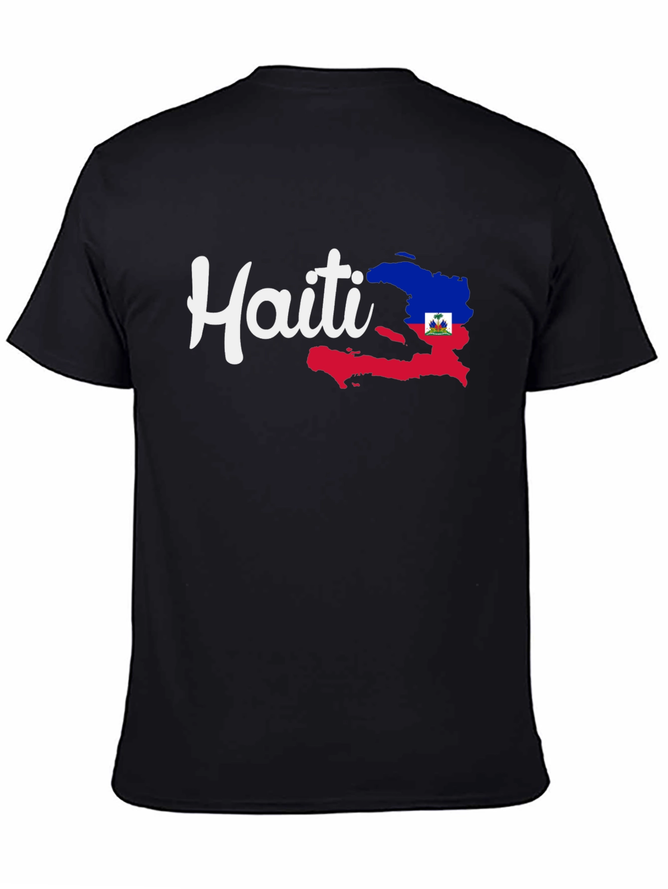 Haiti Pride Tee - Black Cotton Graphic T-Shirt