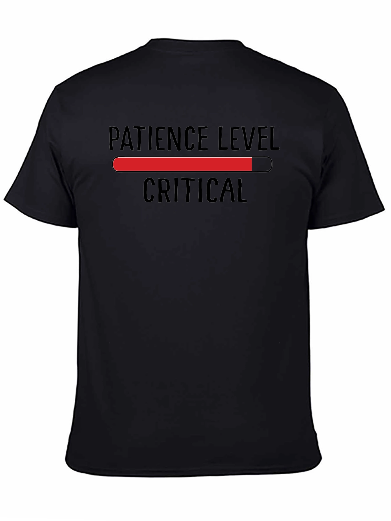 Patience Level Critical Graphic Tee - Black