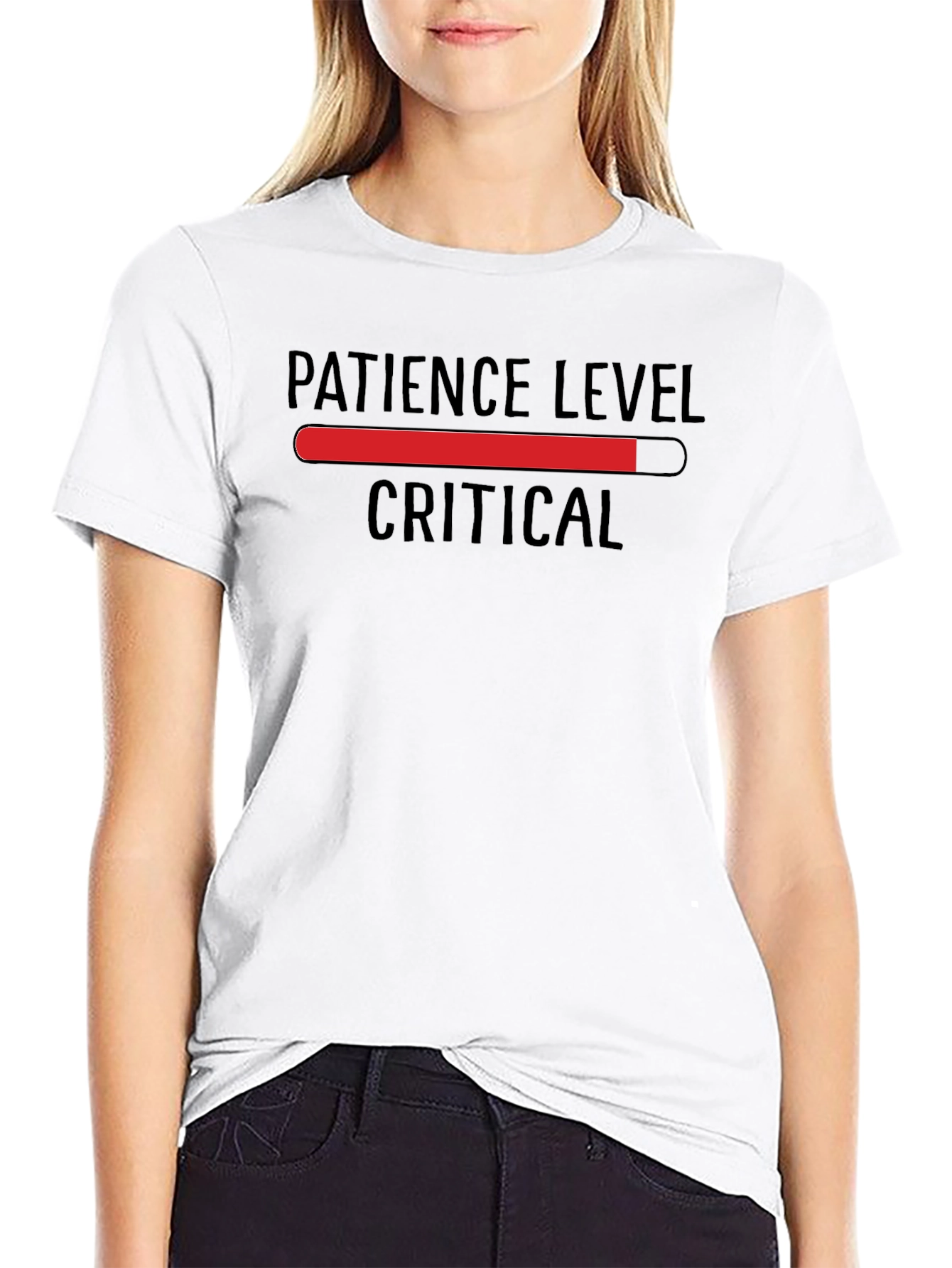 Patience Level Critical Graphic Tee - Black