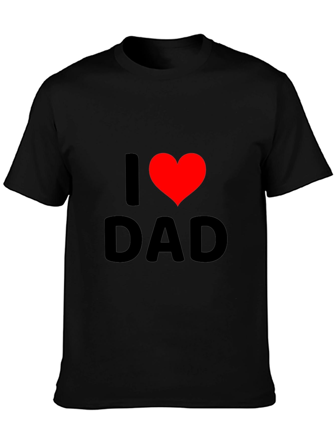 I Heart Dad Black T-Shirt