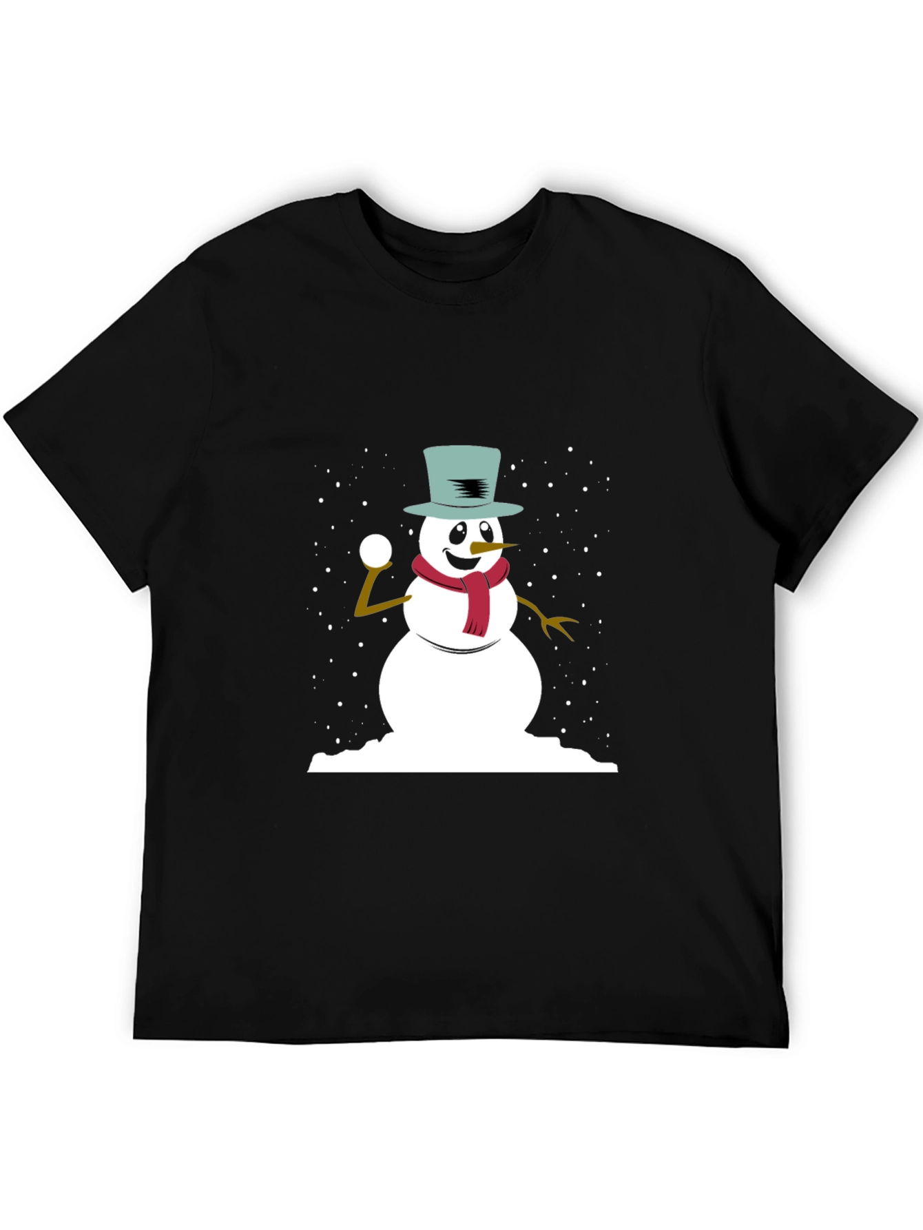 Snowman Throwing Snowball Graphic Tee