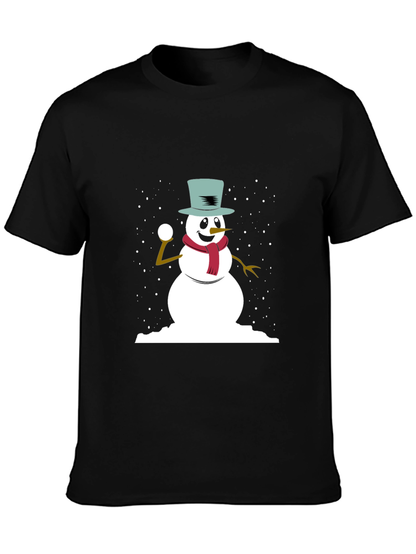Snowman Throwing Snowball Graphic Tee
