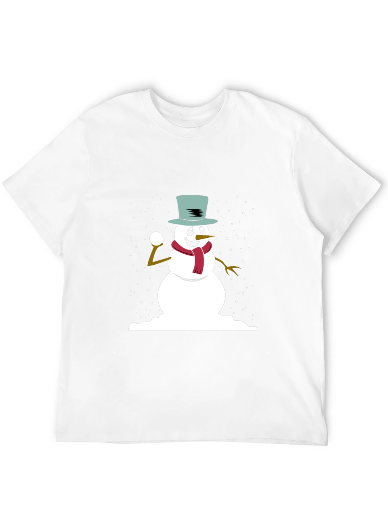 Snowman Throwing Snowball Graphic Tee