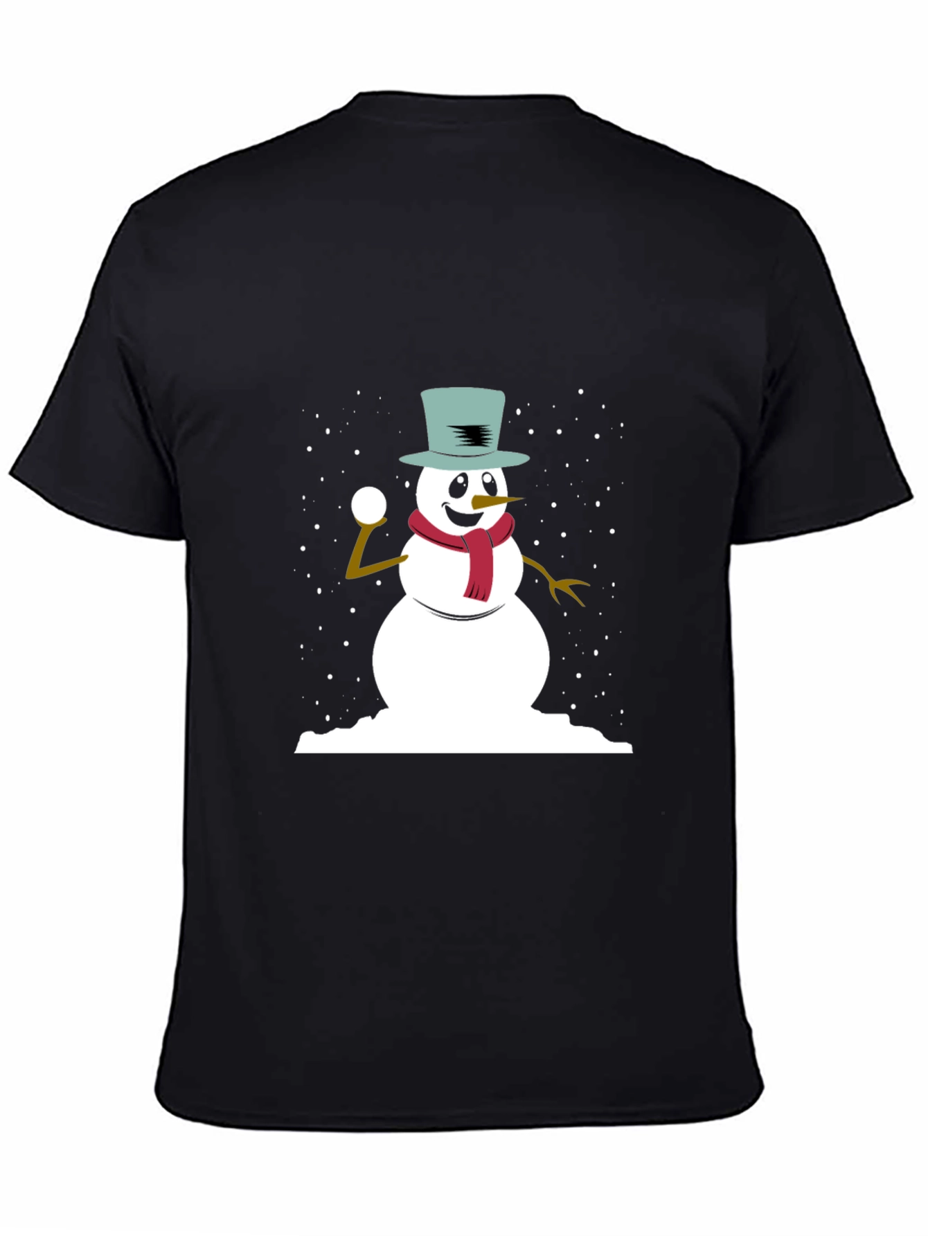 Snowman Throwing Snowball Graphic Tee