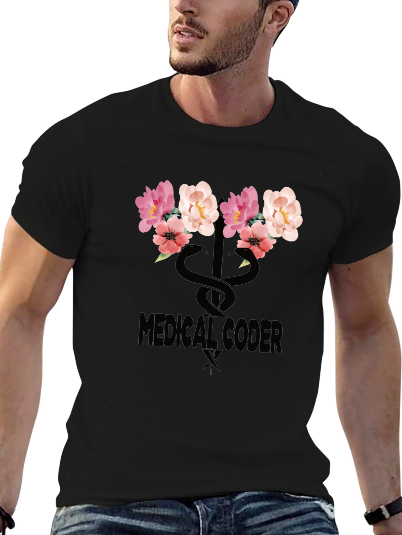 Floral Medical Coder T-Shirt