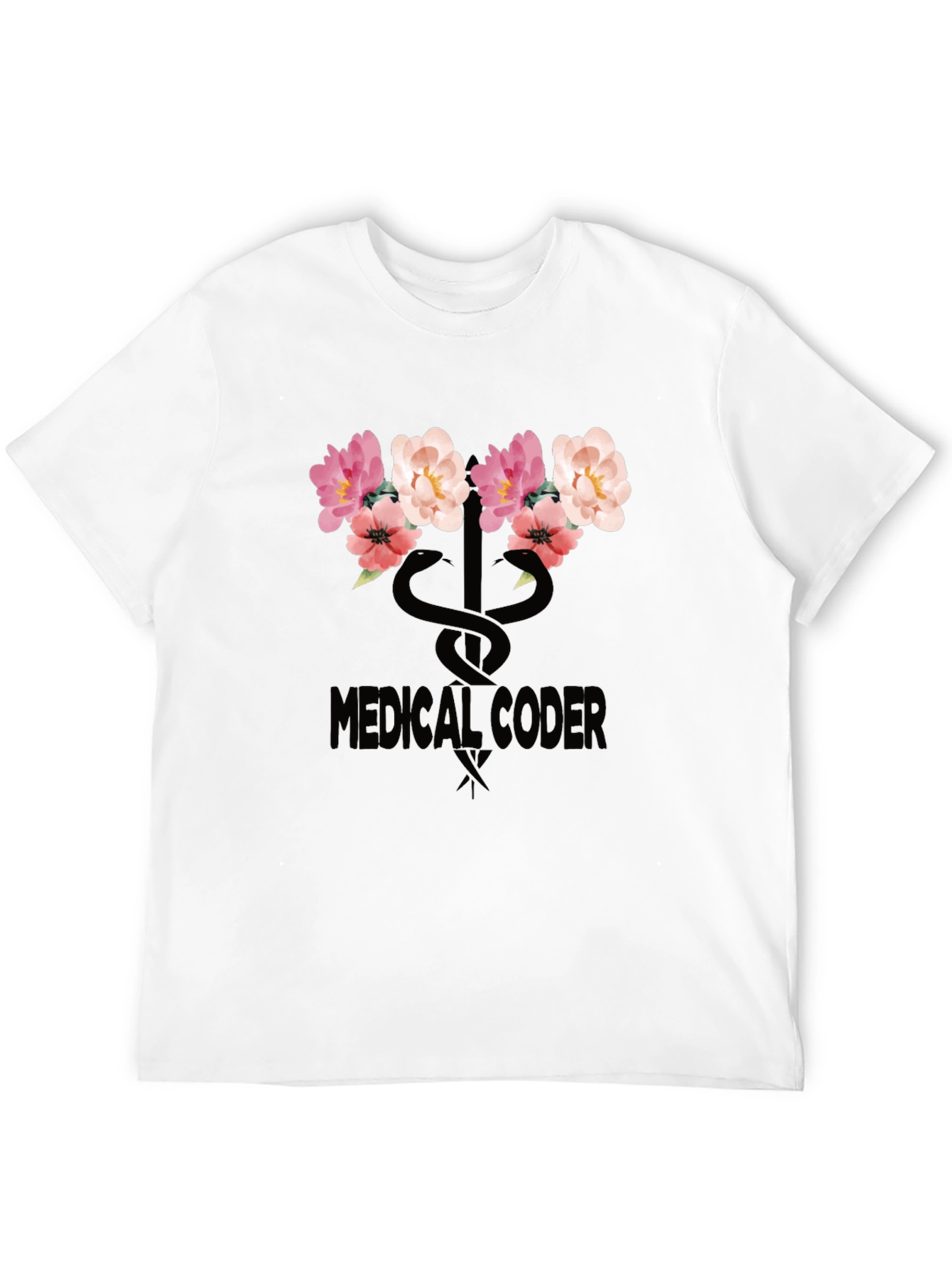 Floral Medical Coder T-Shirt