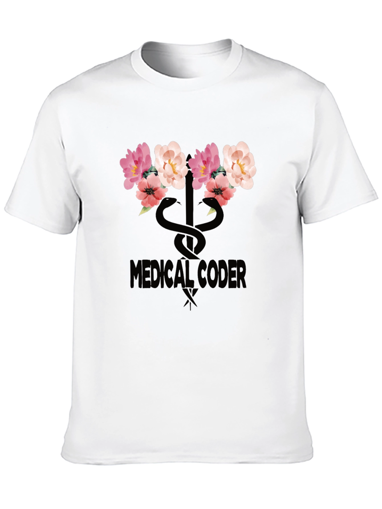 Floral Medical Coder T-Shirt