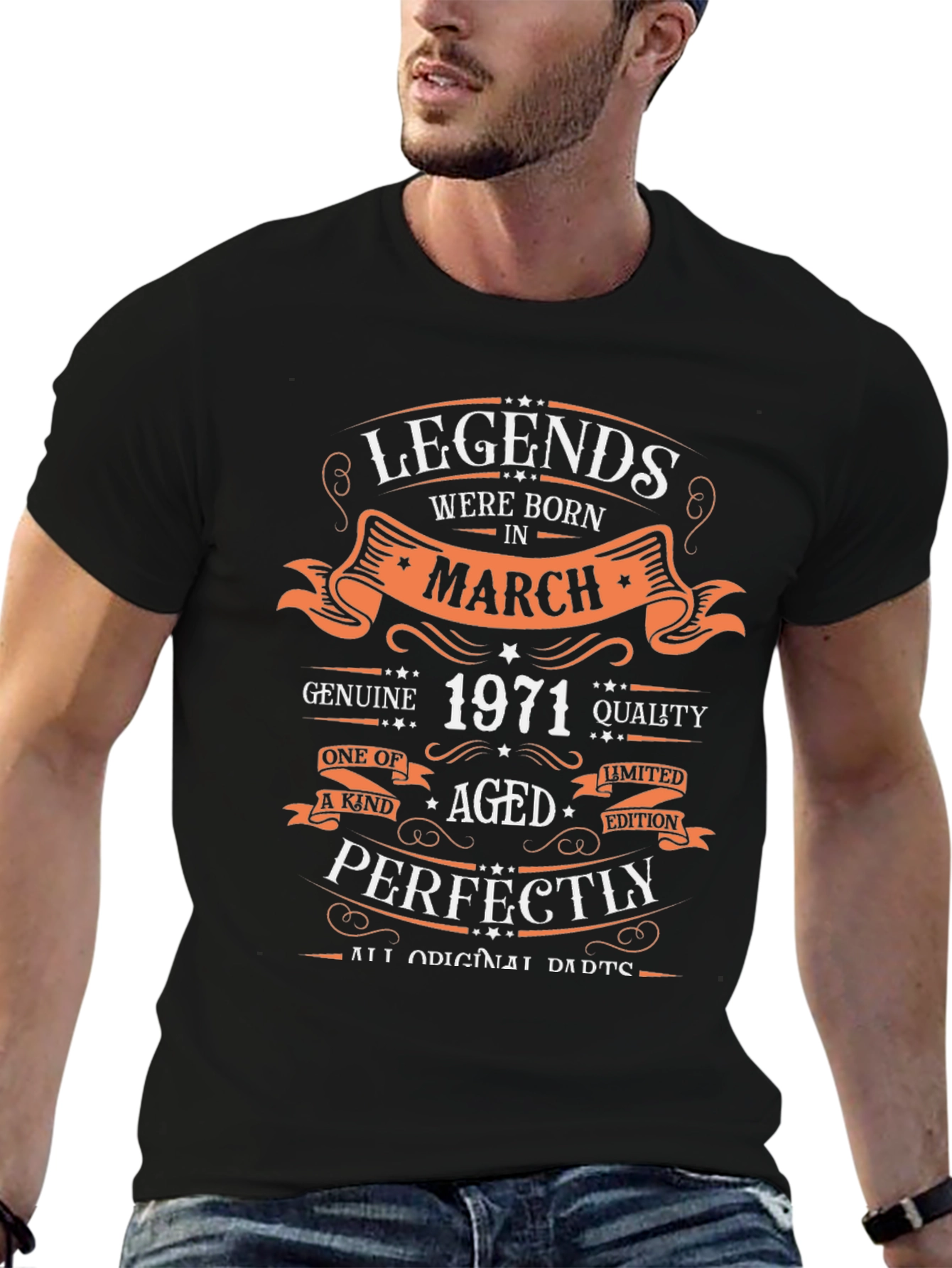 Legends Born in March 1971 Aged Perfectly T-Shirt
