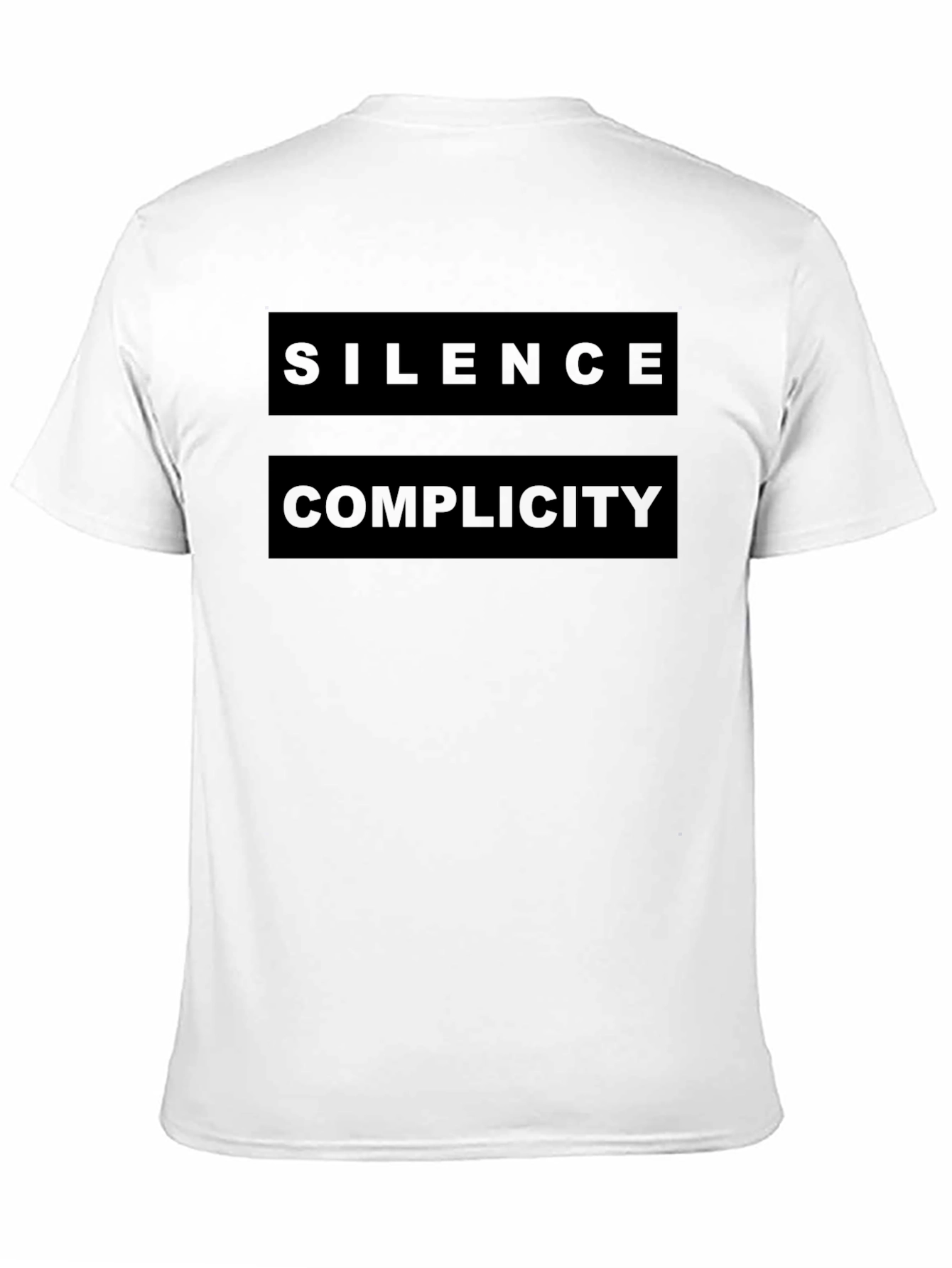 Silence Complicity Graphic Tee - Bold Statement Shirt