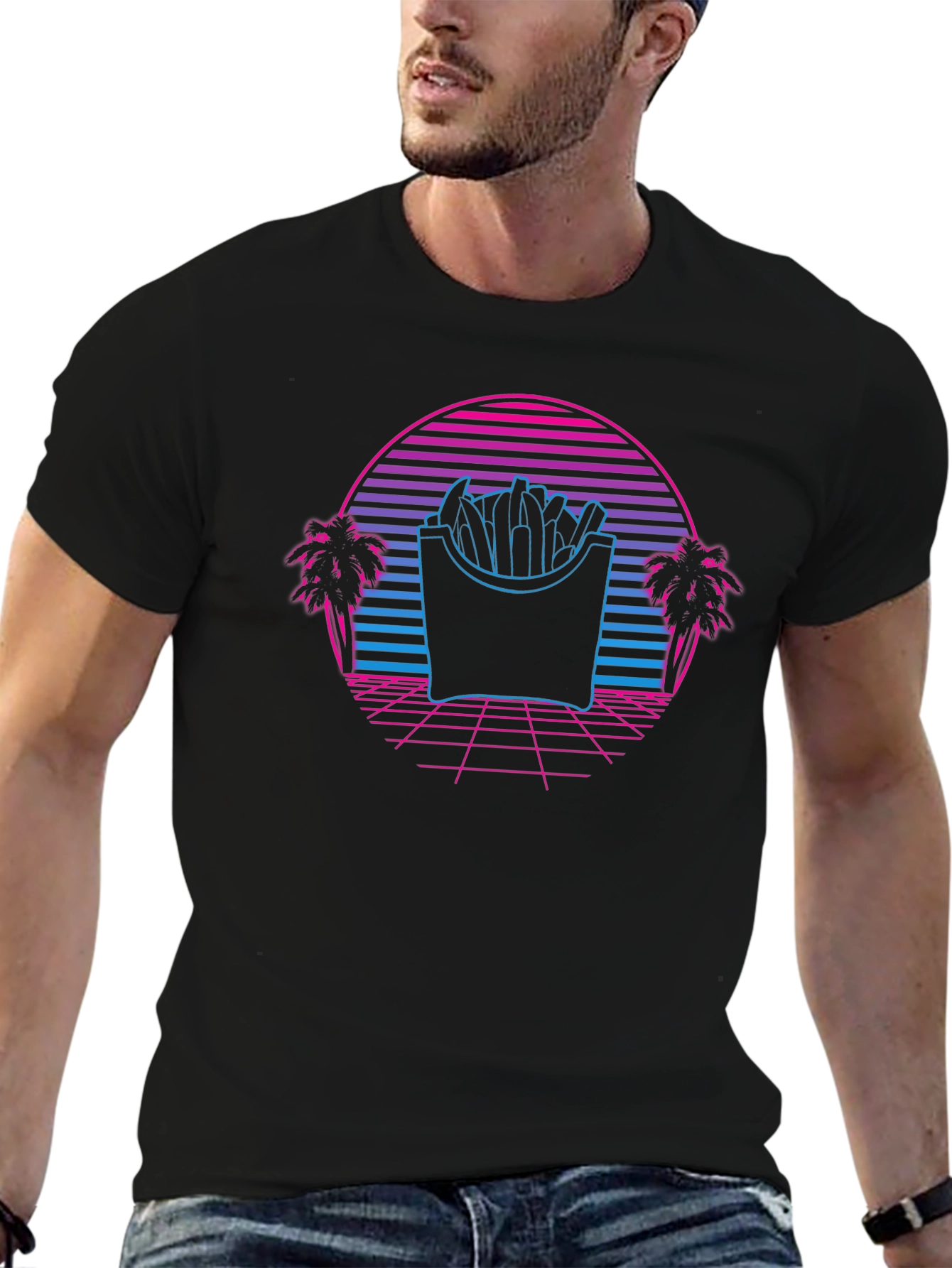 Retro Fries T-Shirt - Synthwave Graphic Tee