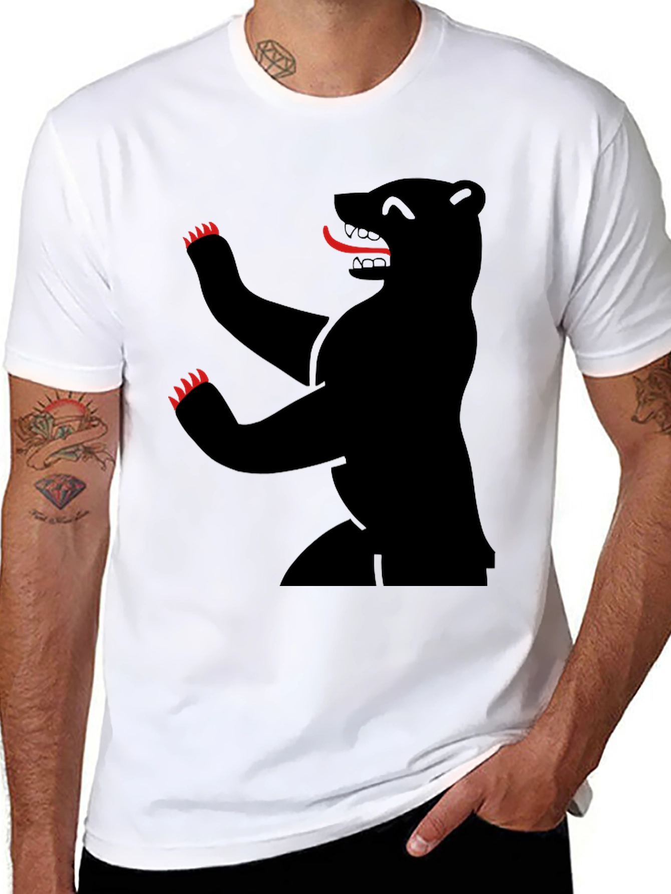 Berlin Bear T-Shirt - Black Graphic Tee