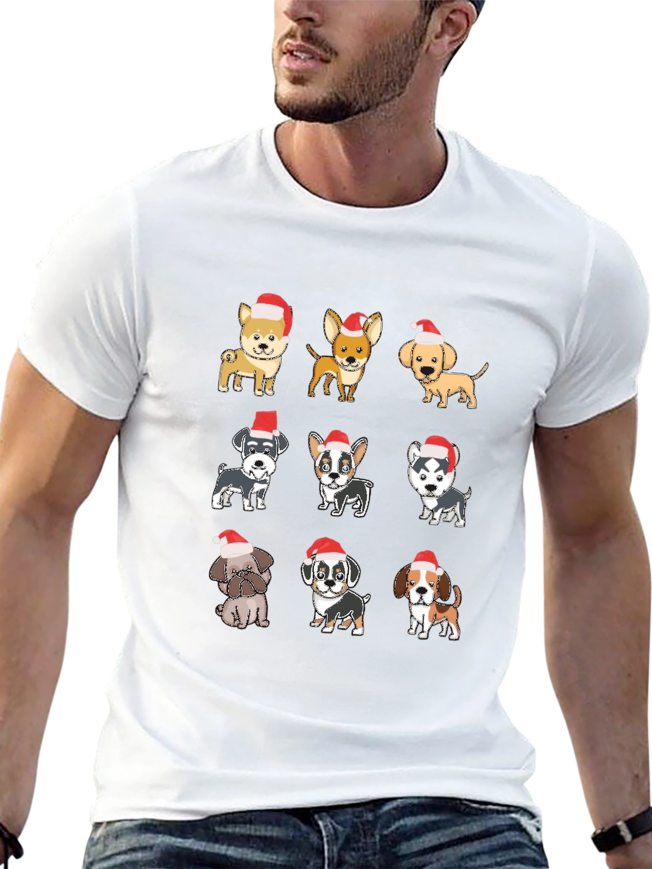 Cute Christmas Dog Breed T-Shirt