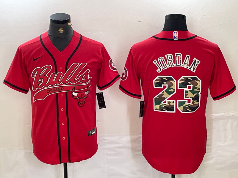 Men's Chicago Bulls Michael Jordan #23 Red Replica Player Jersey