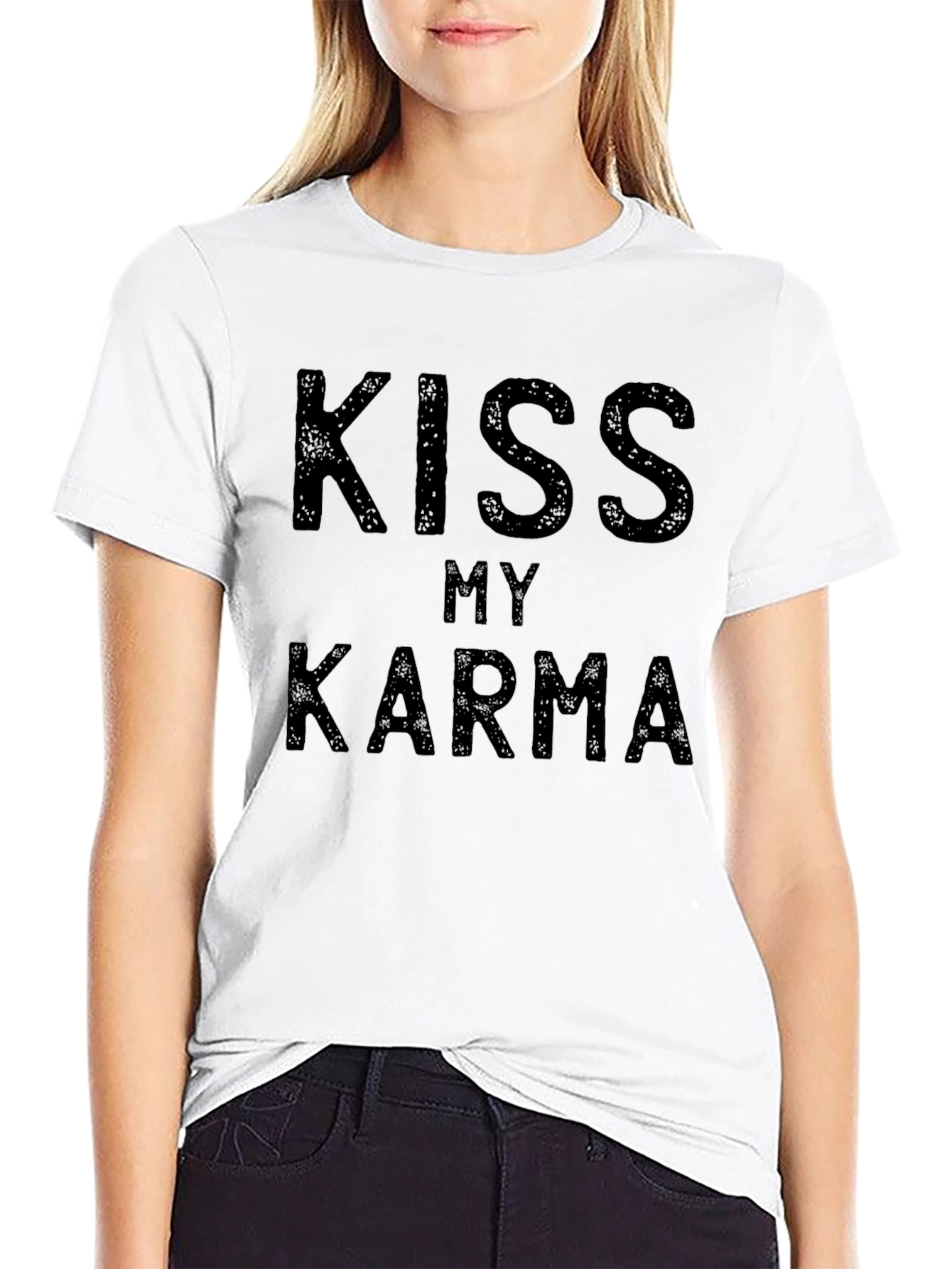 Kiss My Karma Black T-Shirt - Mens Graphic Tee