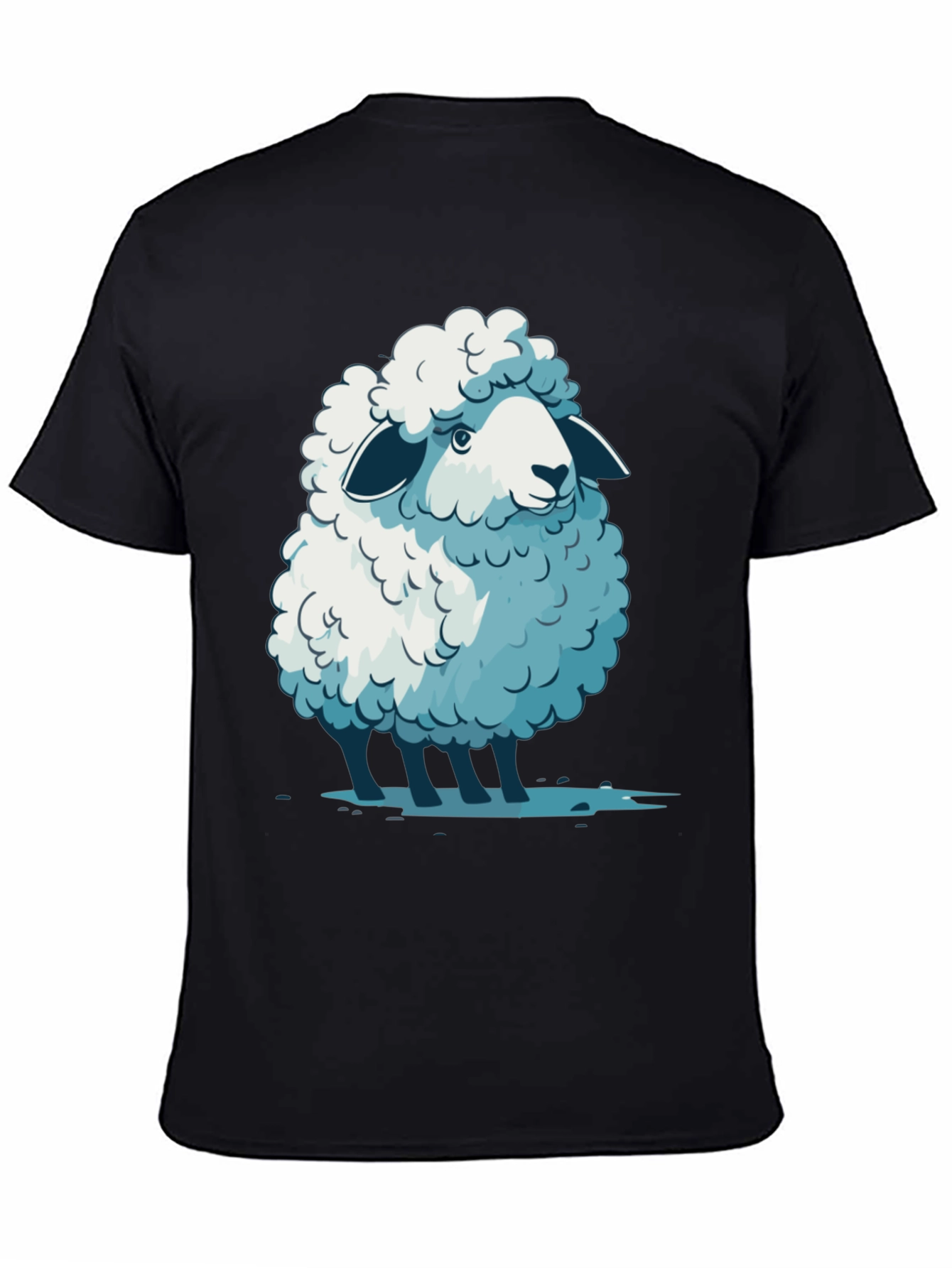 Cute Sheep Graphic Tee - Soft Cotton Blend T-Shirt