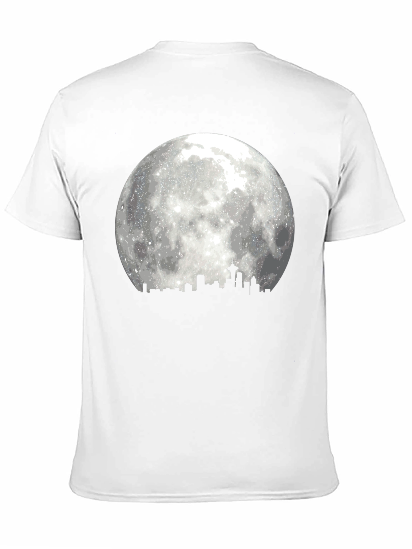 Seattle Skyline Moon T-Shirt - Black Graphic Tee