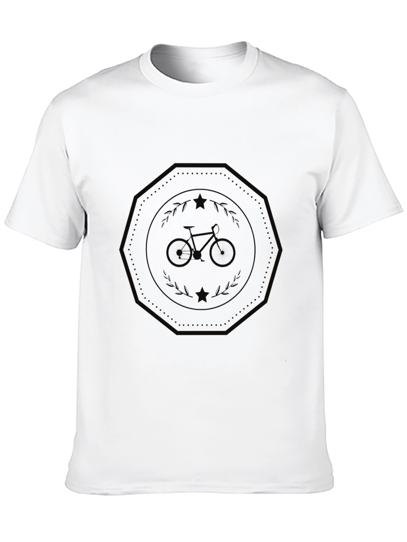 Mens Black Graphic Tee - Bicycle Design