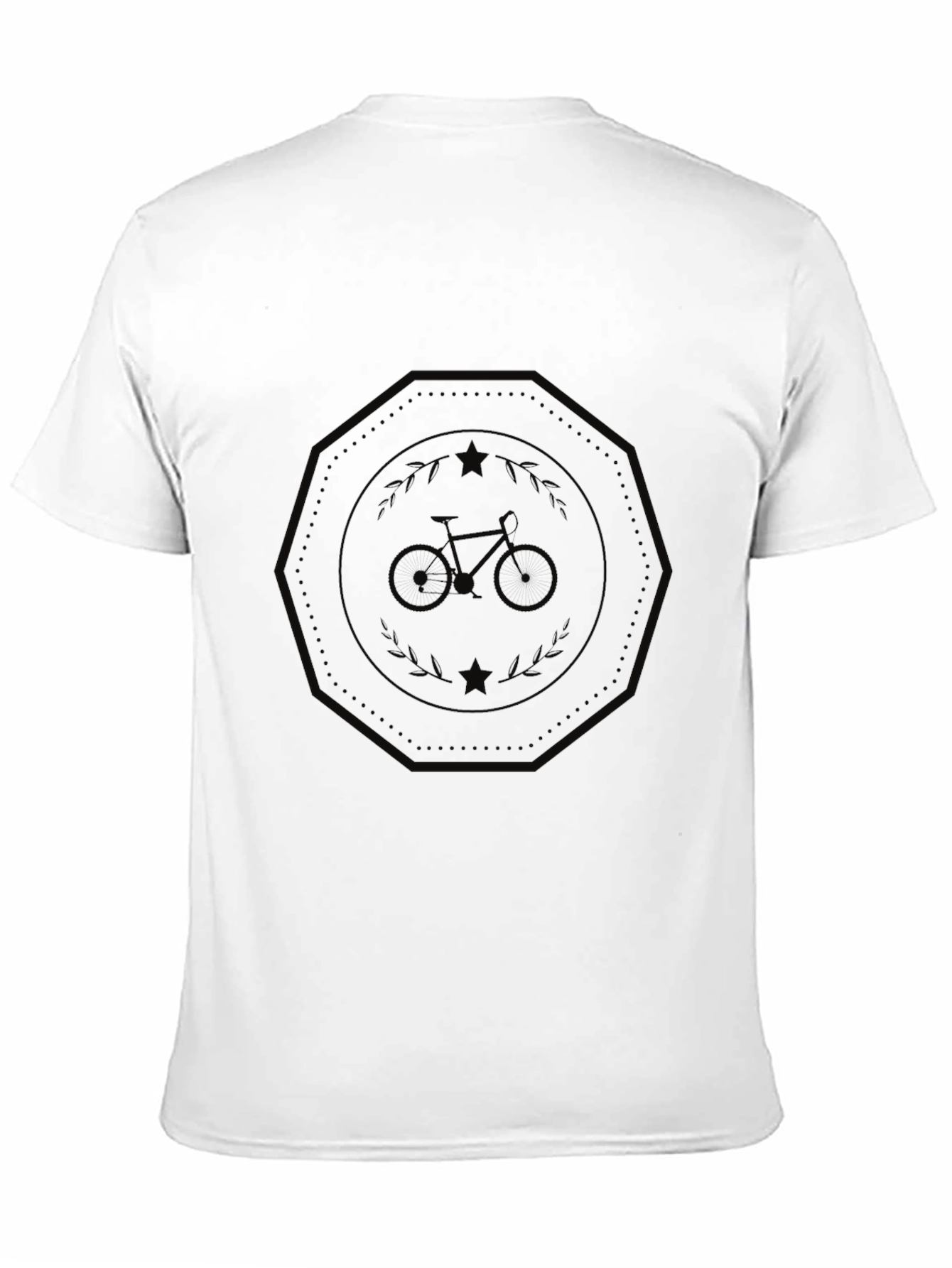 Mens Black Graphic Tee - Bicycle Design