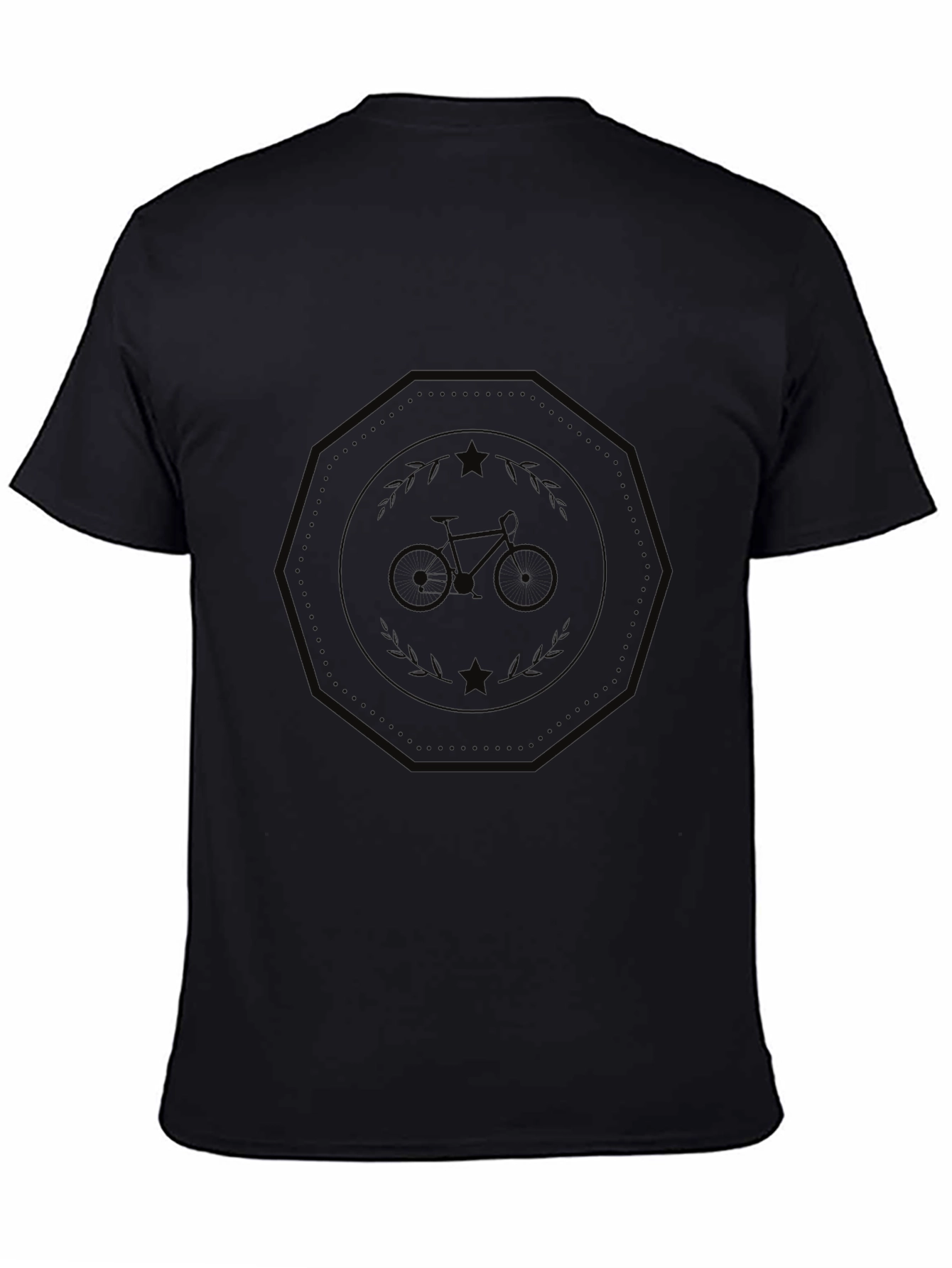 Mens Black Graphic Tee - Bicycle Design