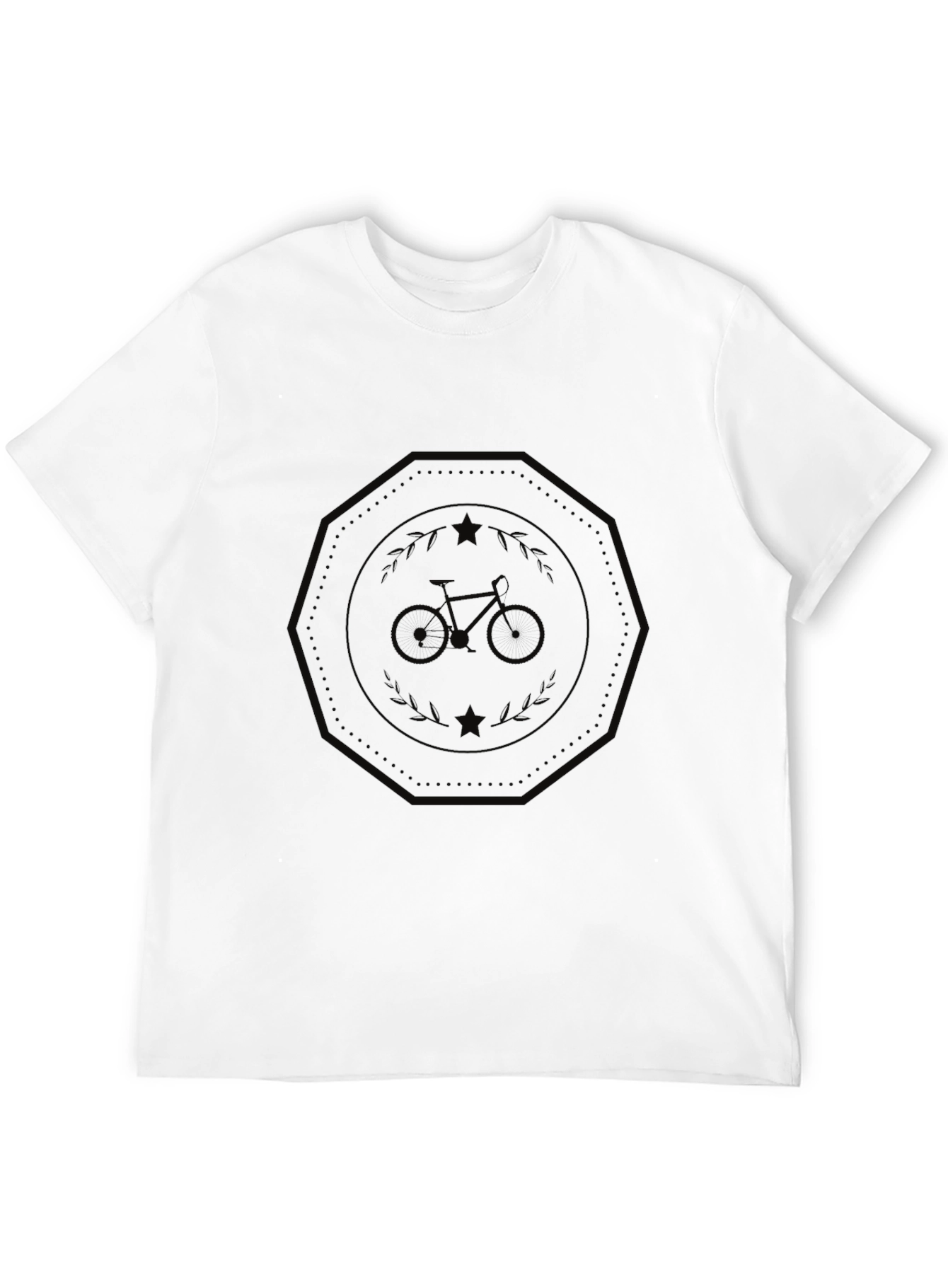 Mens Black Graphic Tee - Bicycle Design