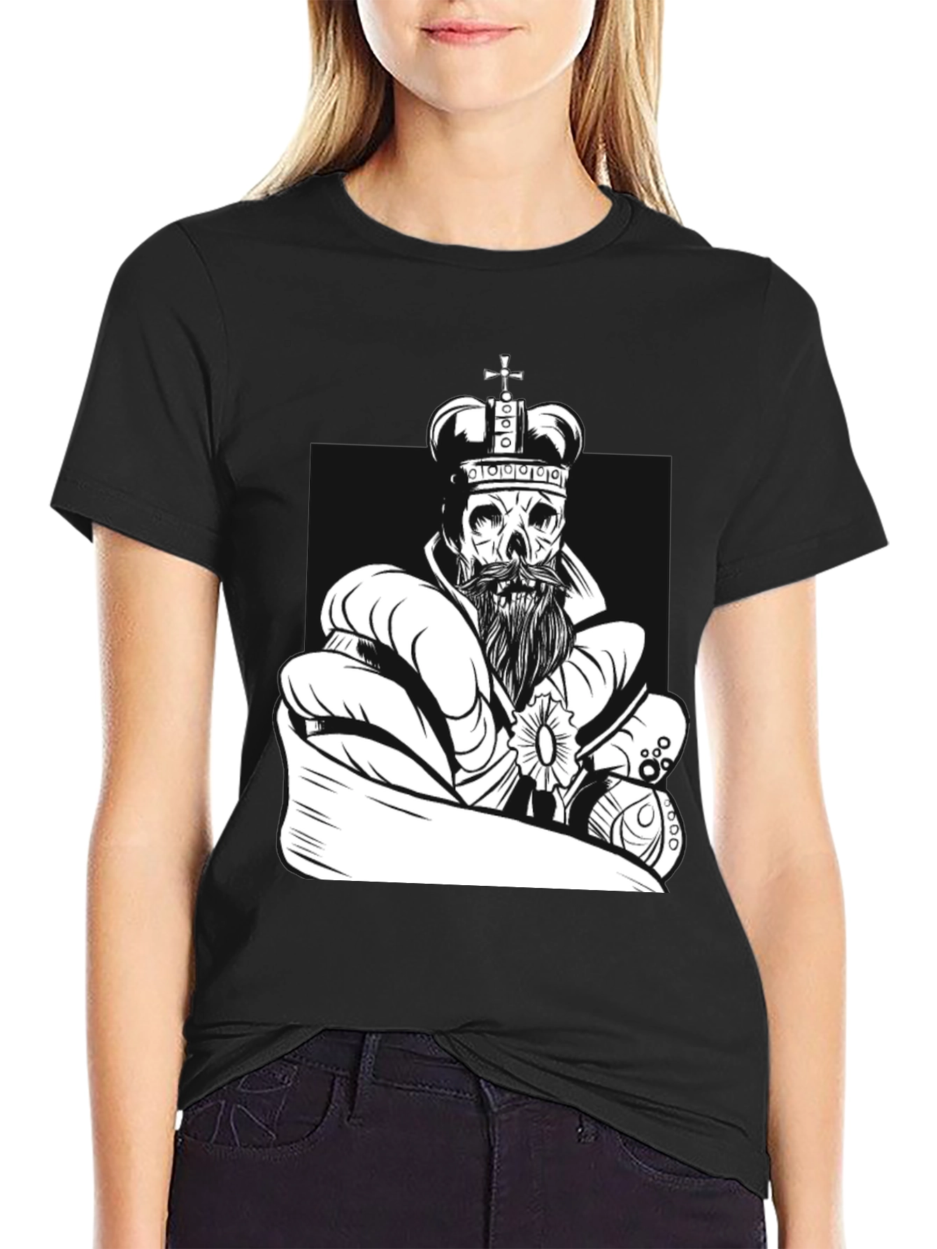 King Skull Graphic Tee - Black