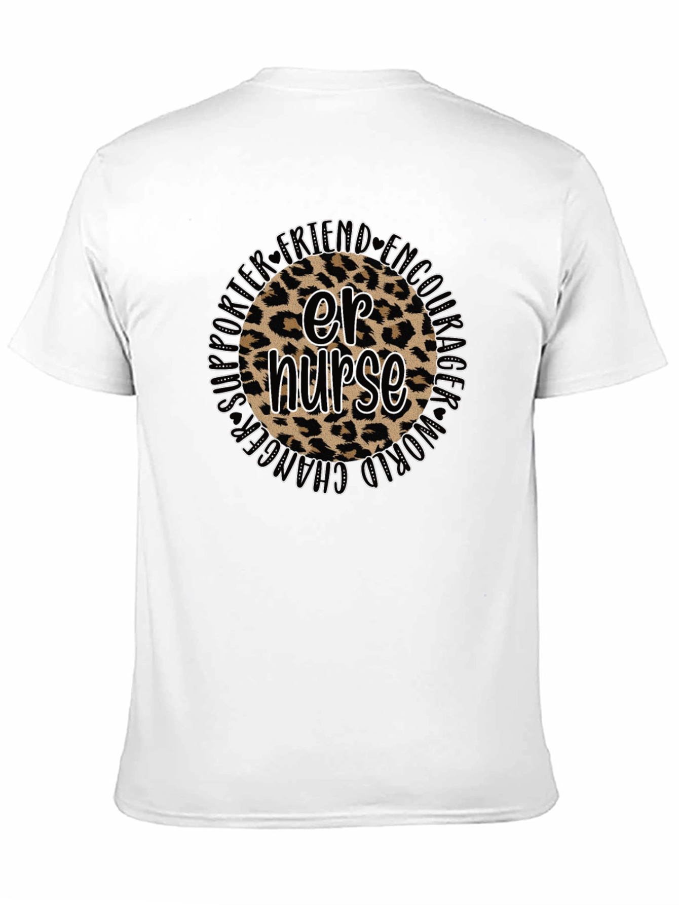 ER Nurse Leopard Print Graphic T-Shirt