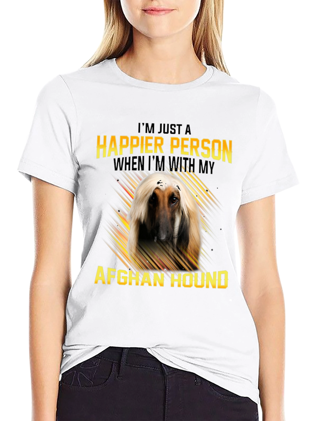 Happier With Afghan Hound T-Shirt