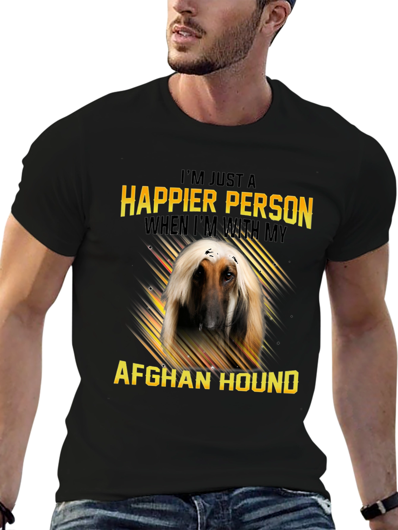 Happier With Afghan Hound T-Shirt