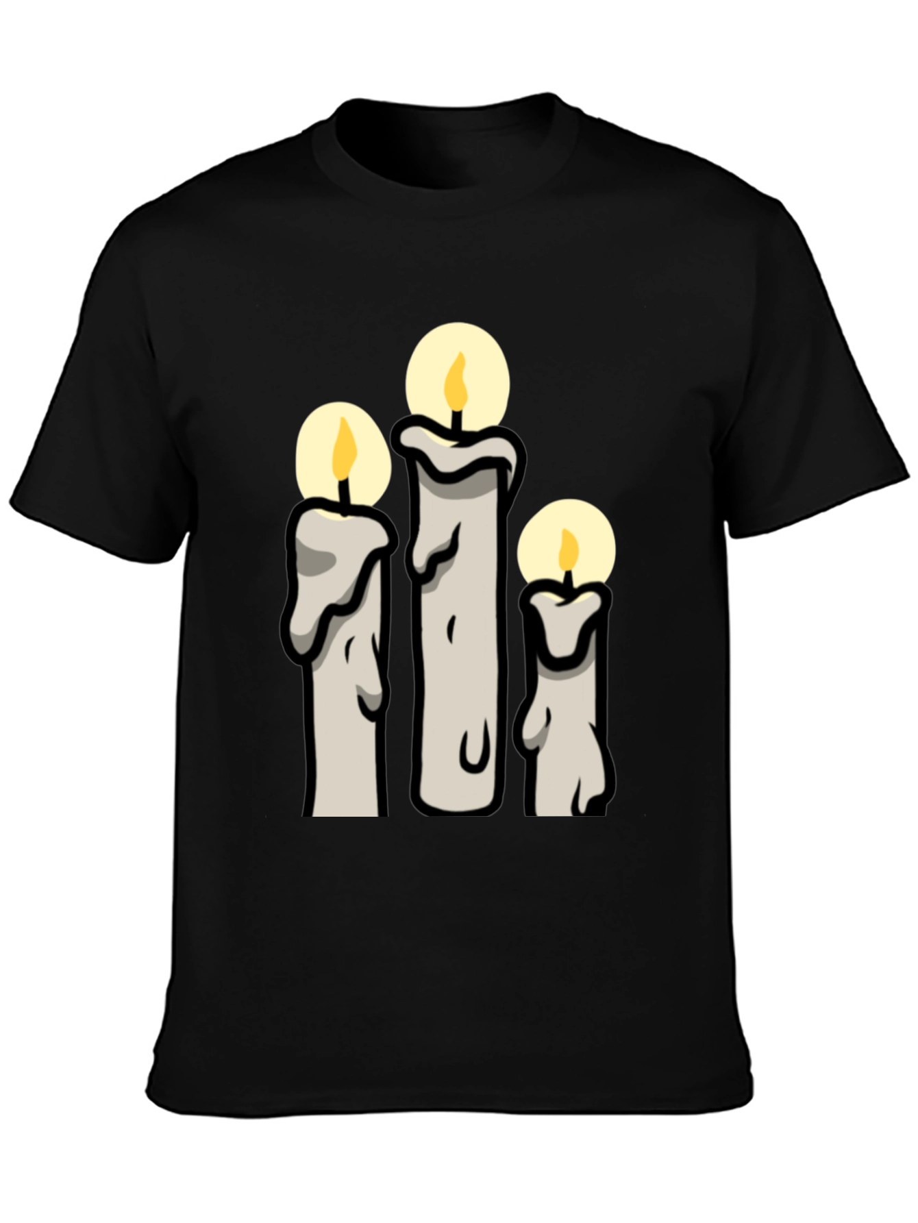 Candle Graphic Black T-Shirt