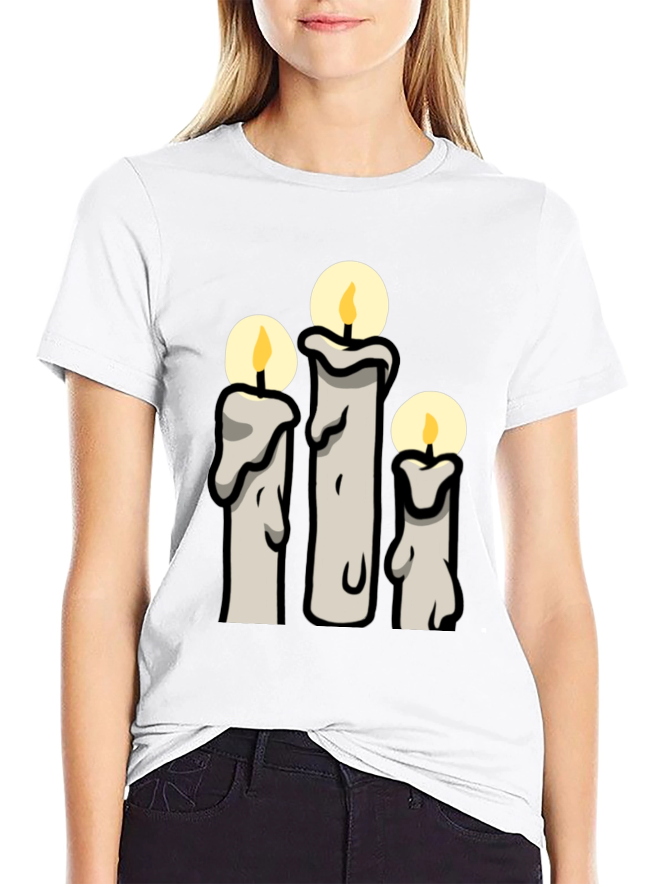 Candle Graphic Black T-Shirt