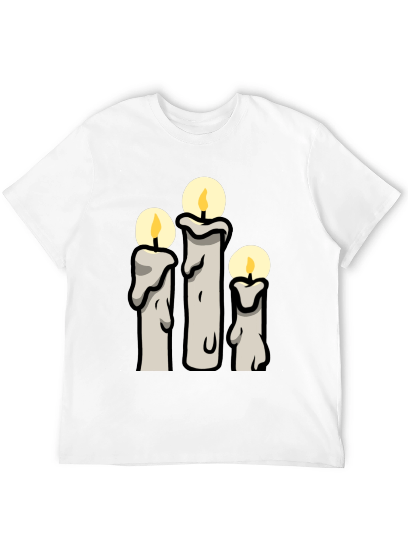 Candle Graphic Black T-Shirt